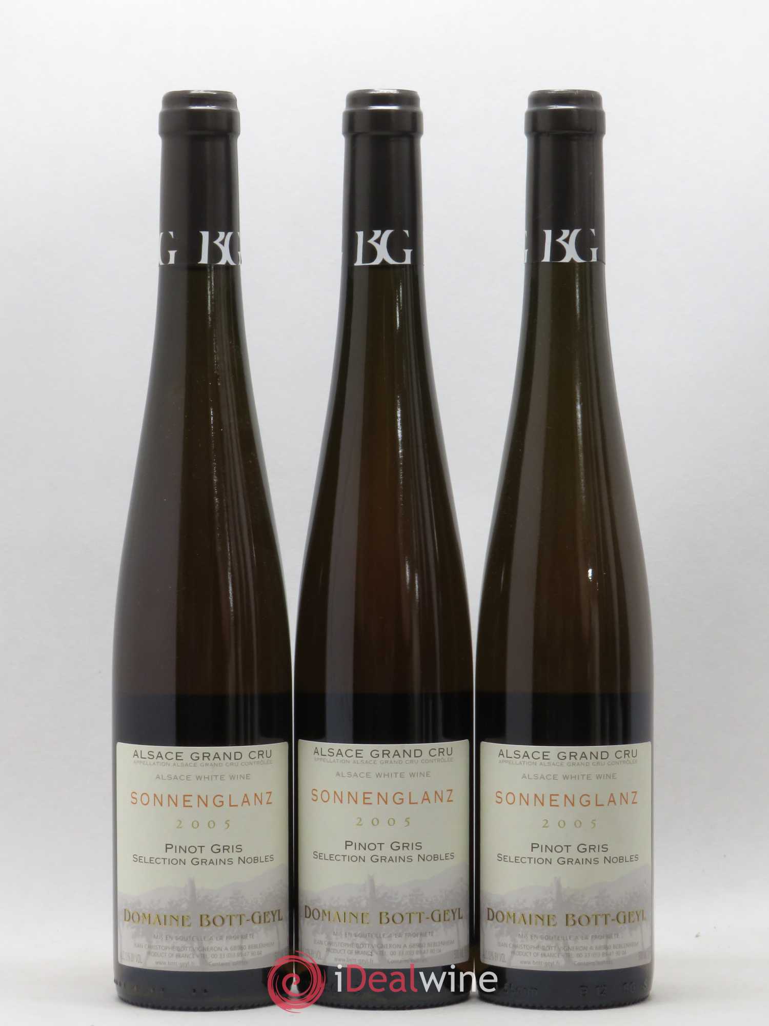 Alsace Pinot Gris Grand Cru Sonnenglanz Bott-Geyl (Domaine) Séléction de grains nobles (sans prix de réserve) 50cl 2005 - Lotto di 6 bottiglie - 1