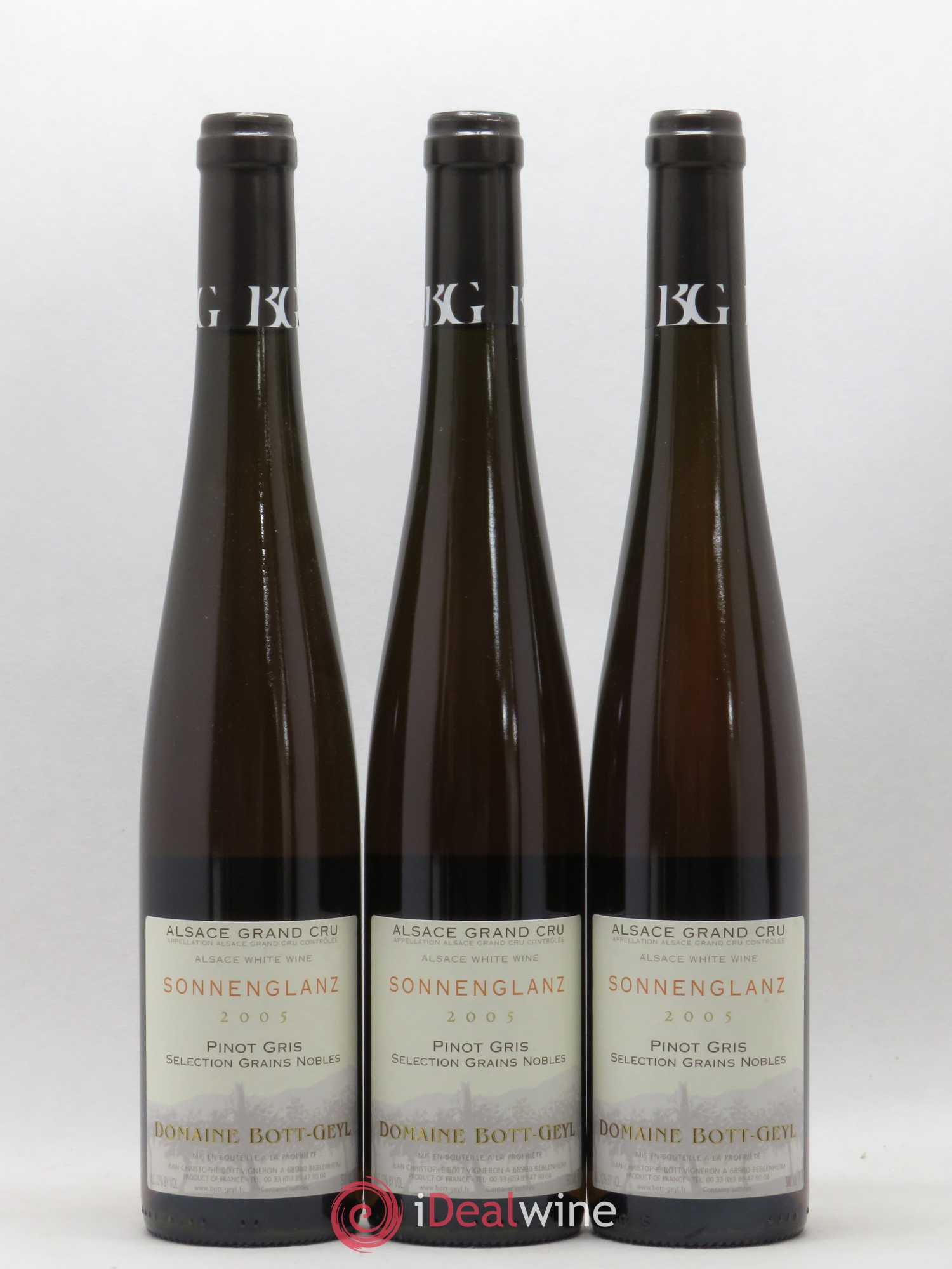 Alsace Pinot Gris Grand Cru Sonnenglanz Bott-Geyl (Domaine) Séléction de grains nobles (sans prix de réserve) 50cl 2005 - Lotto di 6 bottiglie - 2