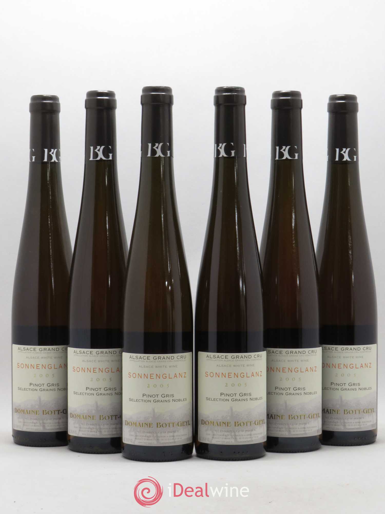 Alsace Pinot Gris Grand Cru Sonnenglanz Bott-Geyl (Domaine) Séléction de grains nobles (sans prix de réserve) 50cl 2005 - Lotto di 6 bottiglie - 0