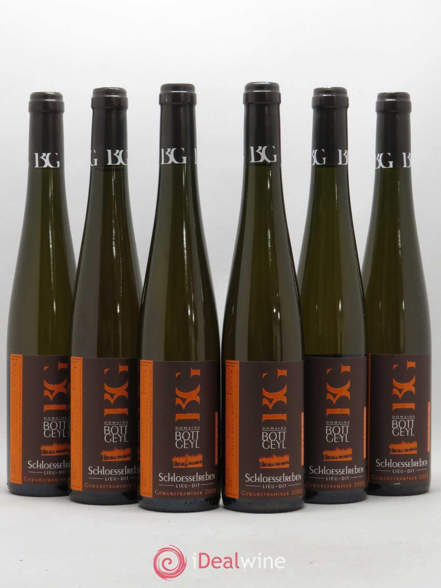 Alsace Gewurztraminer Schloesselreben Séléction de grains nobles Bott-Geyl (Domaine) 50cl (senza prezzo di riserva) 2008 - Lotto di 6 bottiglie - 0