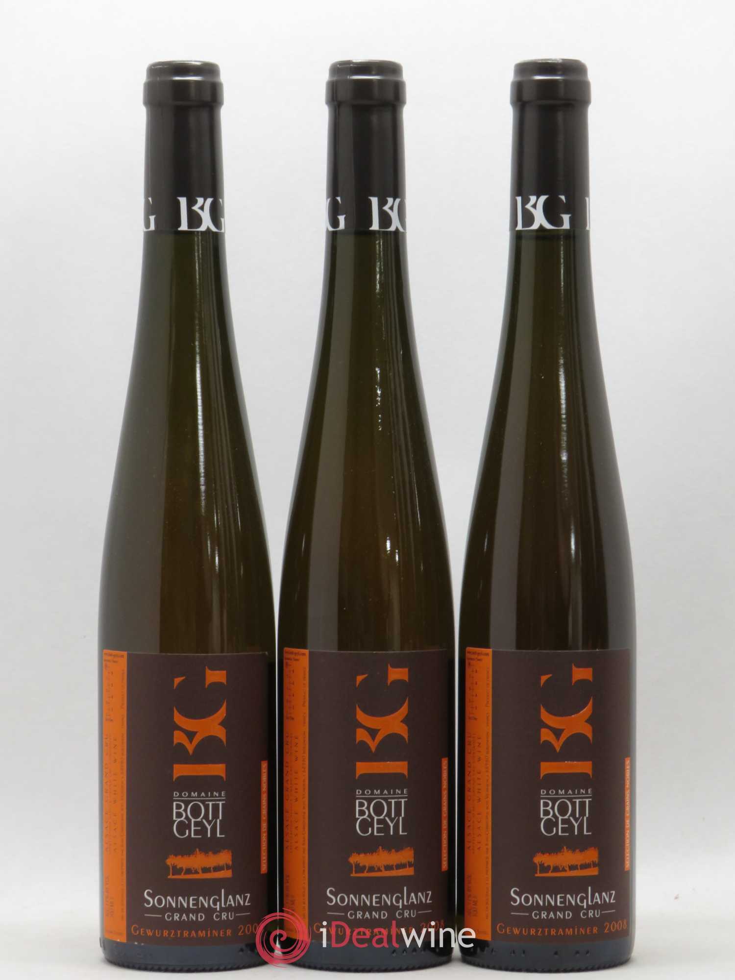 Alsace Grand Cru Sonnenglanz Sélection de Grains Nobles Gewurztraminer Bott-Geyl (Domaine) 50cl (senza prezzo di riserva) 2008 - Lotto di 6 bottiglie - 1