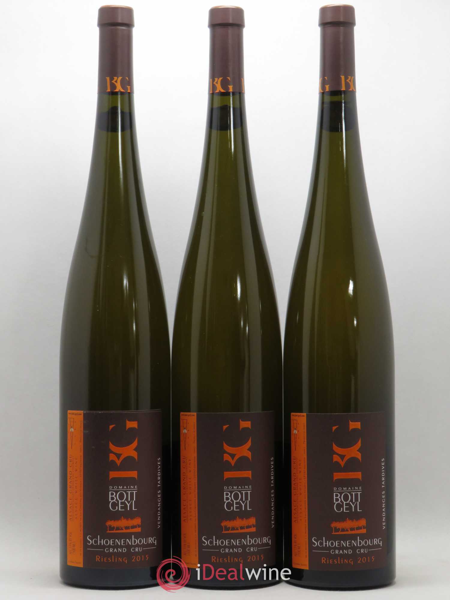 Alsace Grand Cru Schoenenbourg Riesling Bott-Geyl (Domaine) Vendanges Tardives (sans prix de réserve) 2015 - Posten von 3 Magnum - 0