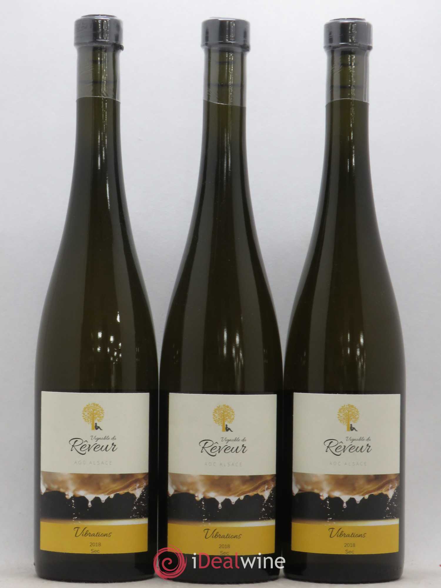 Alsace Vibrations Vignoble du Rêveur Riesling (sans prix de réserve) 2018 - Lot de 3 bouteilles - 0