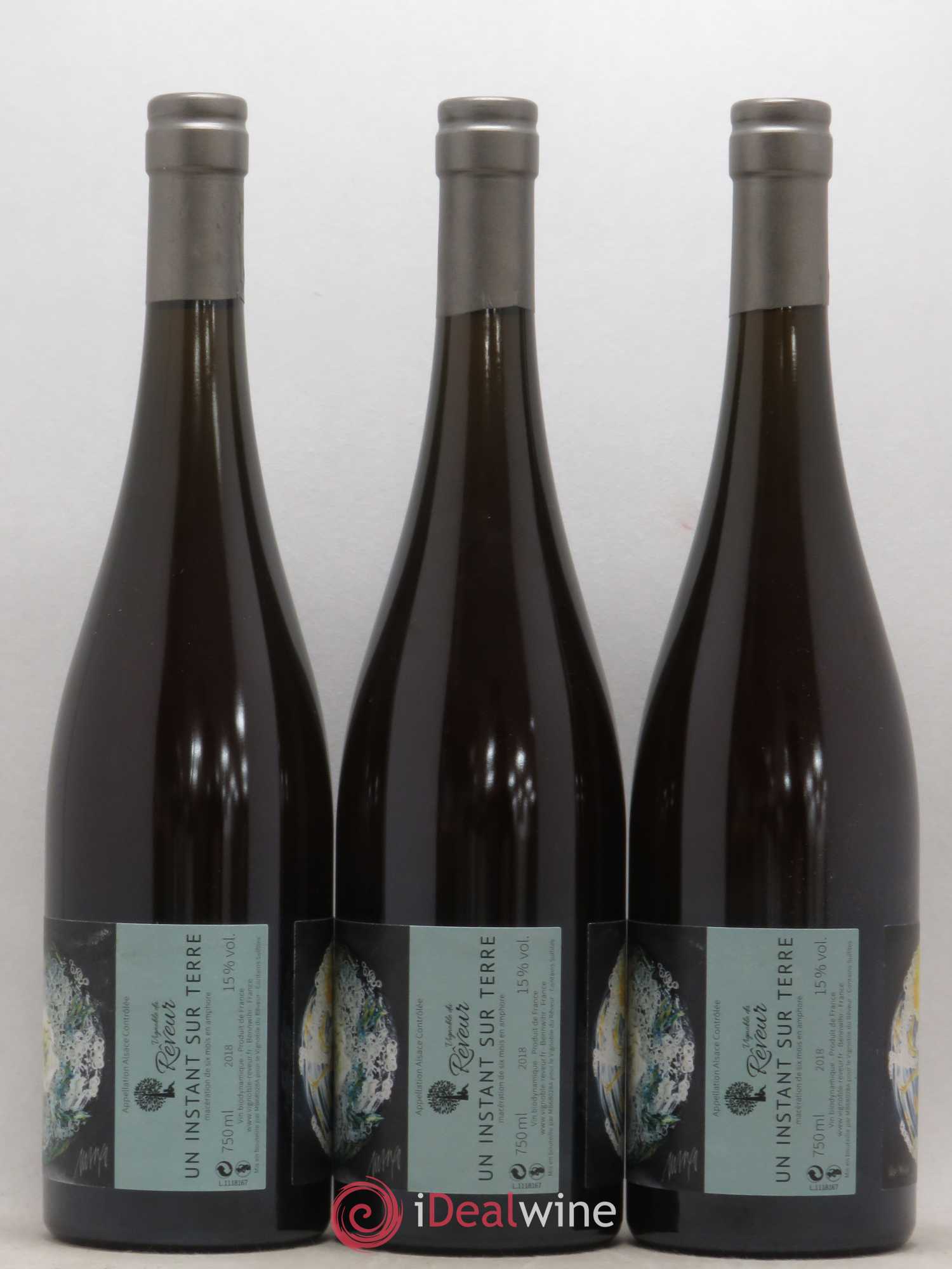 Alsace Un instant sur terre Vignoble du Rêveur (sans prix de réserve) 2018 - Posten von 3 Flaschen - 2