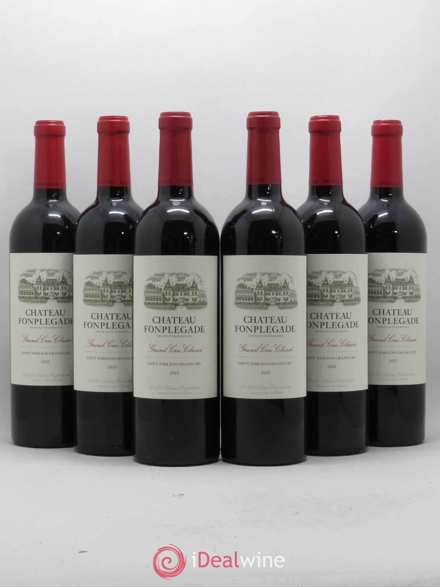 Château Fonplegade Grand Cru Classé (sans prix de réserve) 2015 - Lot de 6 bouteilles - 0