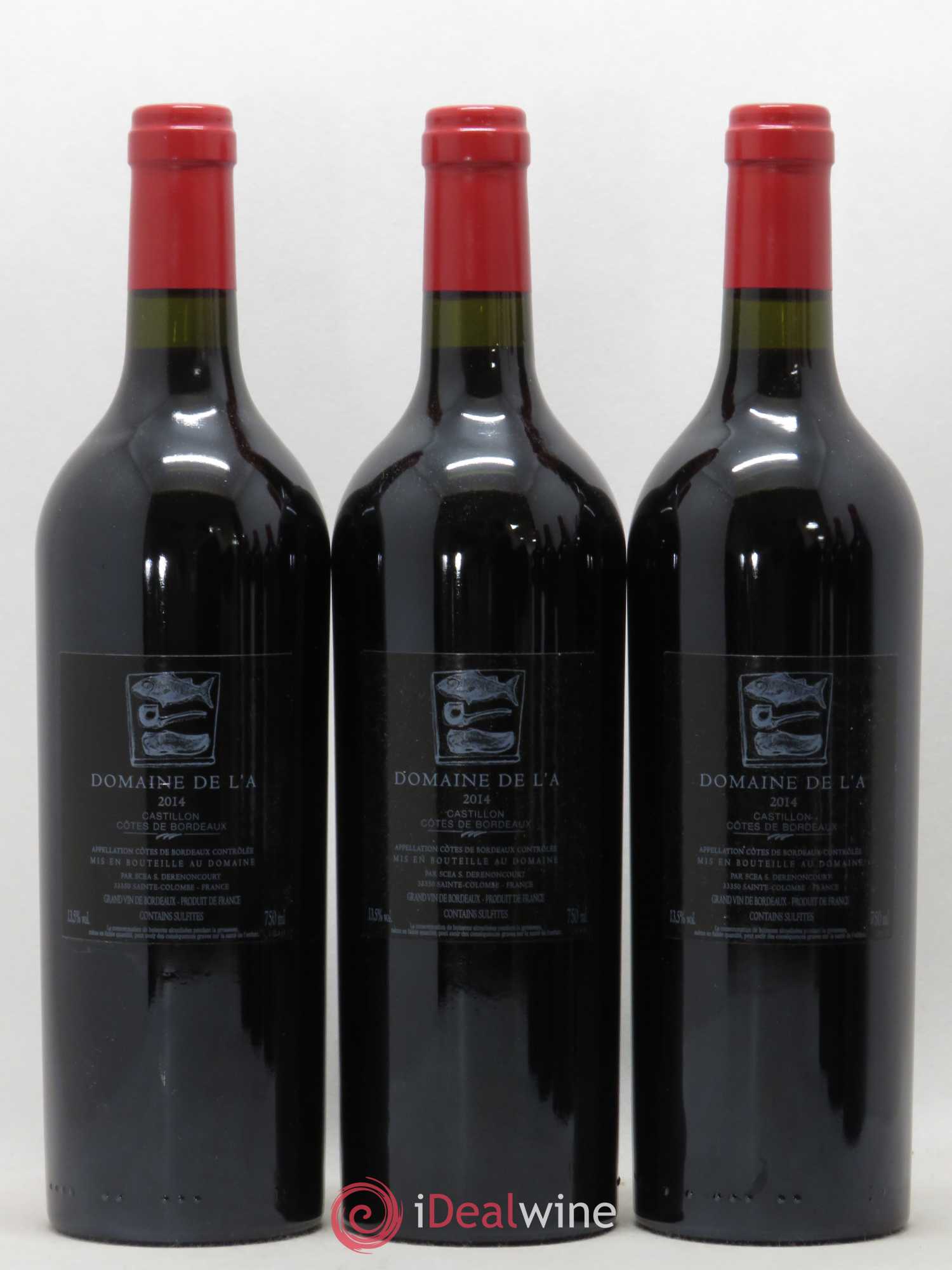 Domaine de l'A (sans prix de réserve) 2014 - Lot de 6 bouteilles - 2