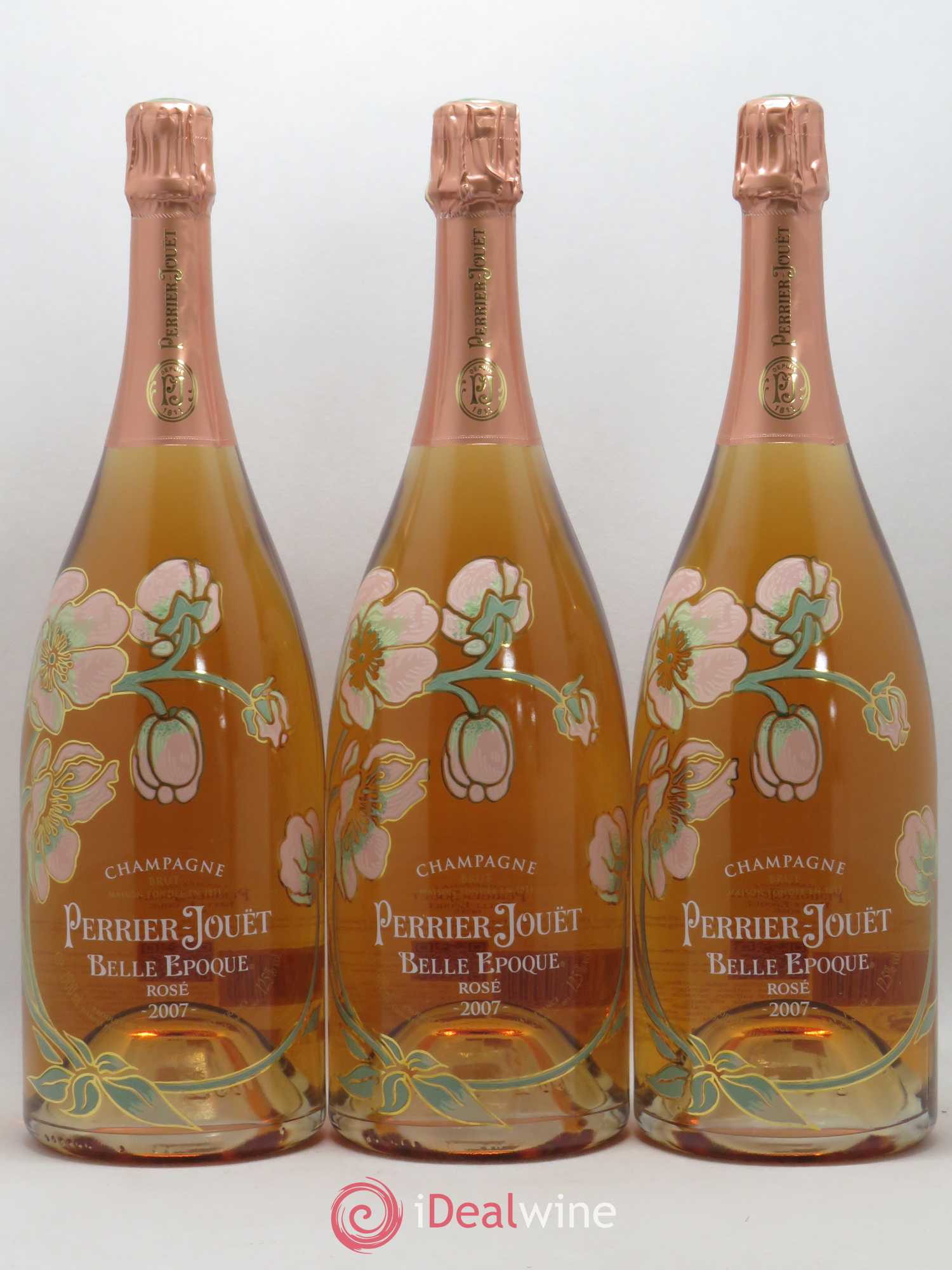 Cuvée Belle Epoque Perrier-Jouët (sans prix de réserve) 2007 - Lot de 3 magnums - 0