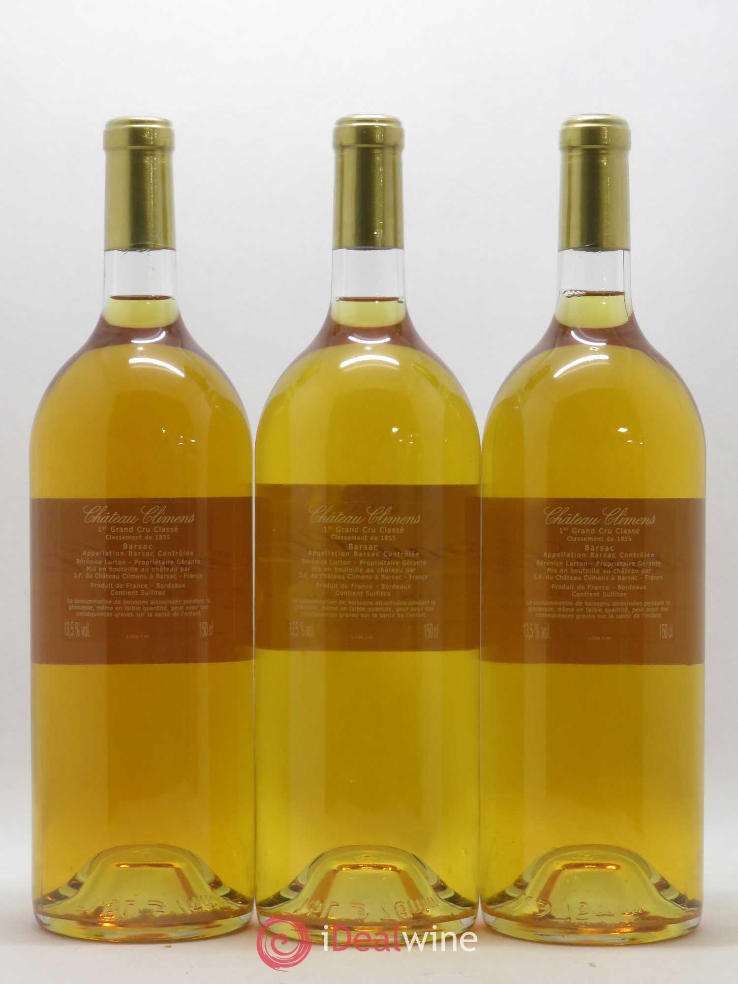 Château Climens 1er Grand Cru Classé  (senza prezzo di riserva) 2010 - Lotto di 3 magnum - 1