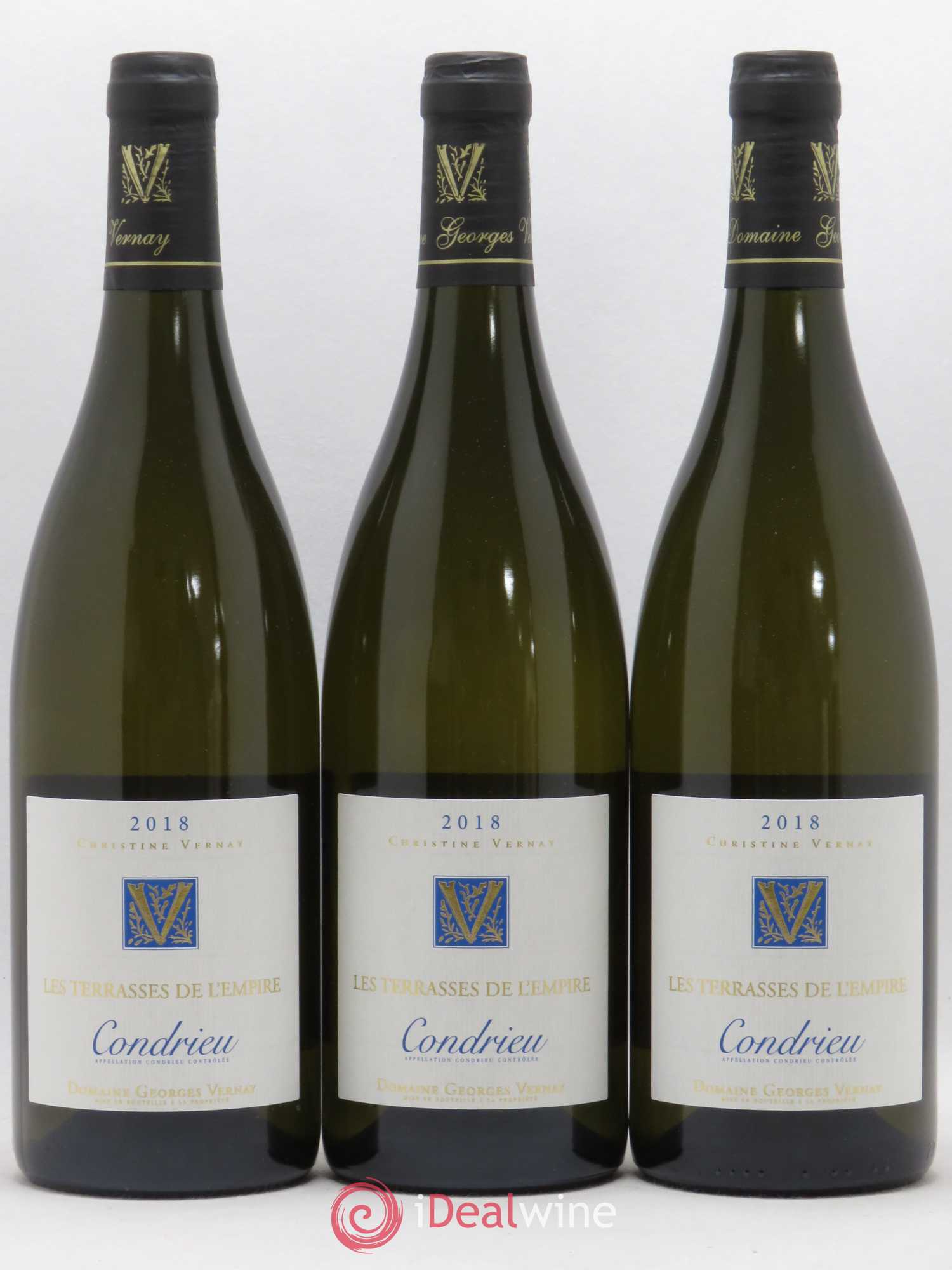Condrieu Terrasses de l'Empire Georges Vernay (sans prix de réserve) 2018 - Lot de 3 bouteilles - 0