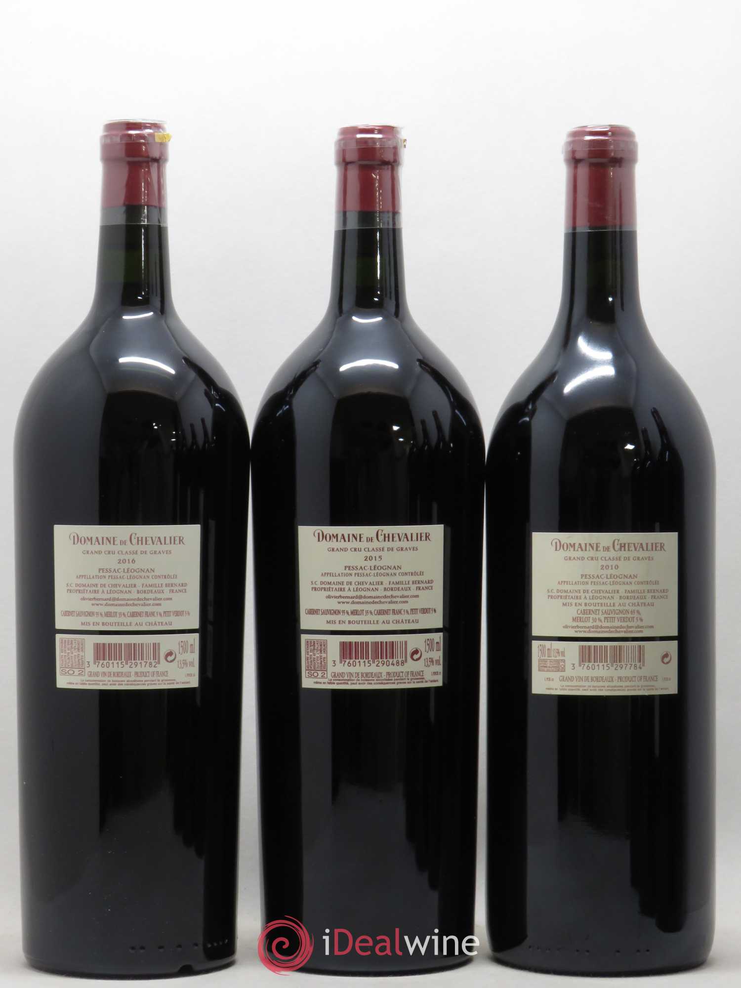 Domaine de Chevalier Cru Classé de Graves Verticale 2000 - 2005 - 2009 - 2010 - 2015 - 2016 (sans prix de réserve) - Posten von 6 Magnum - 2