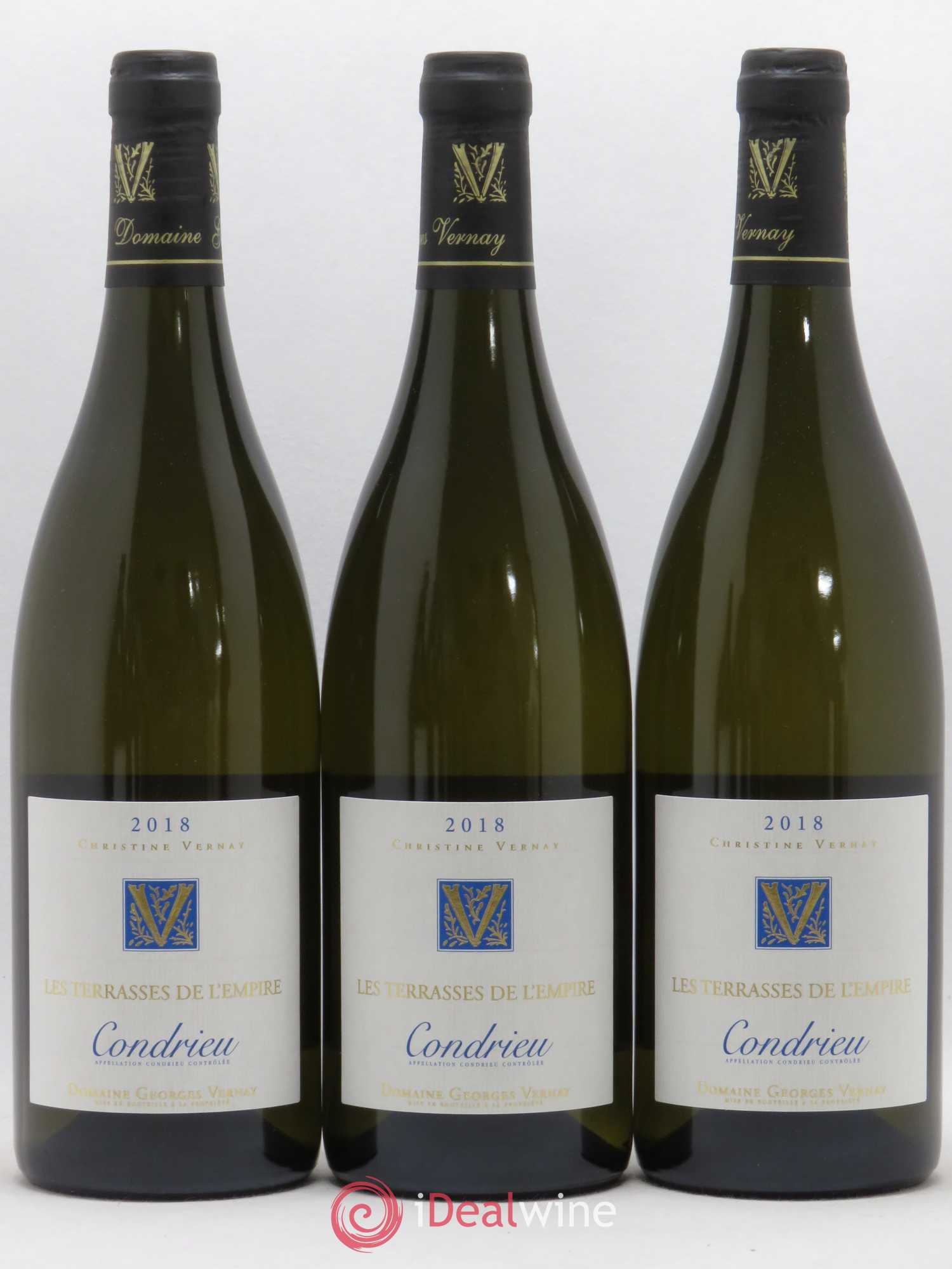 Condrieu Terrasses de l'Empire Georges Vernay (sans prix de réserve) 2018 - Lot de 3 bouteilles - 0