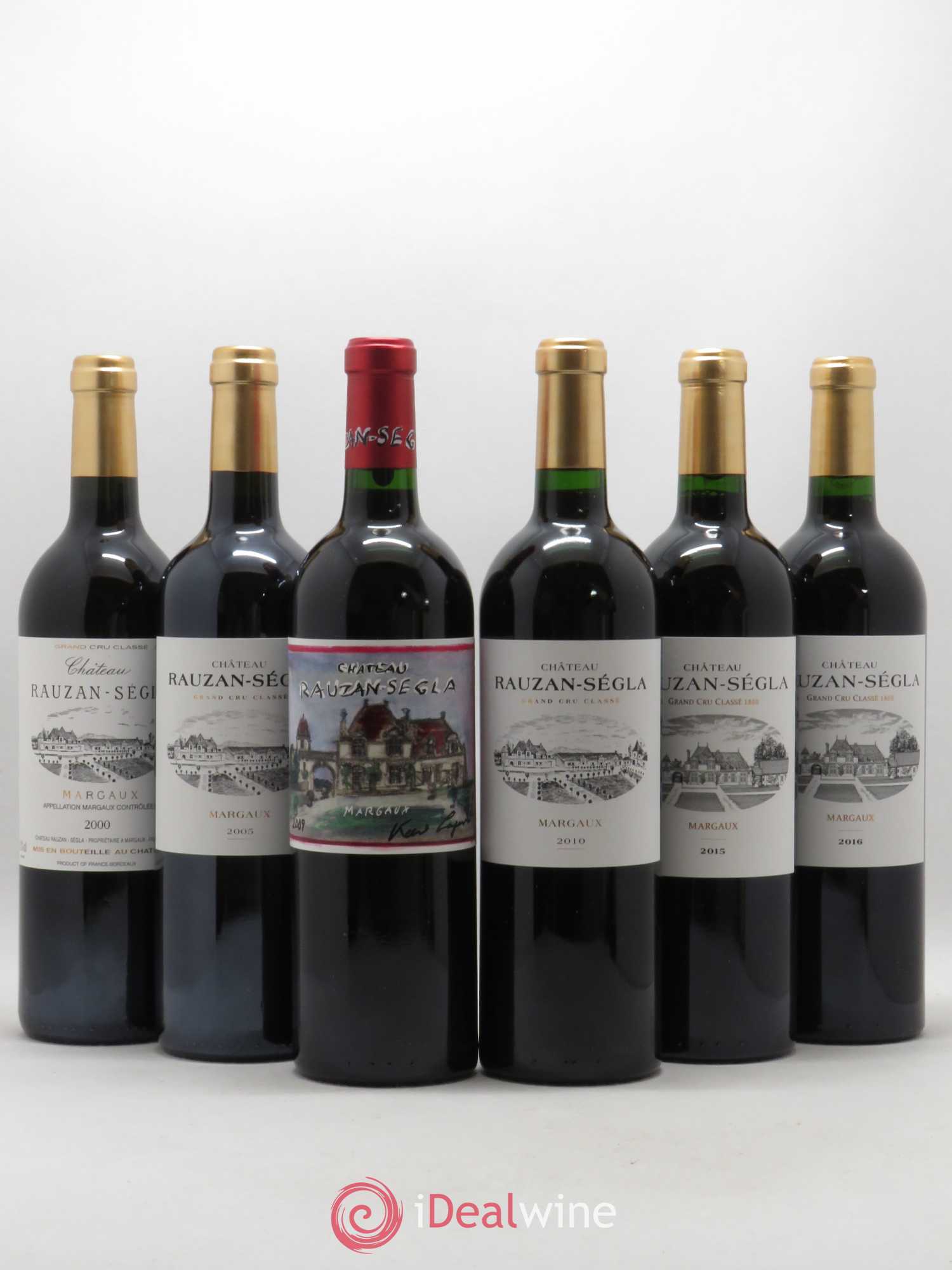 Château Rauzan Ségla Grand Cru Classé Verticale 2000 - 2005 - 2009 - 2010 - 2015 - 2016 (sans prix de réserve) (sans prix de réserve) - Posten von 6 Flaschen - 0