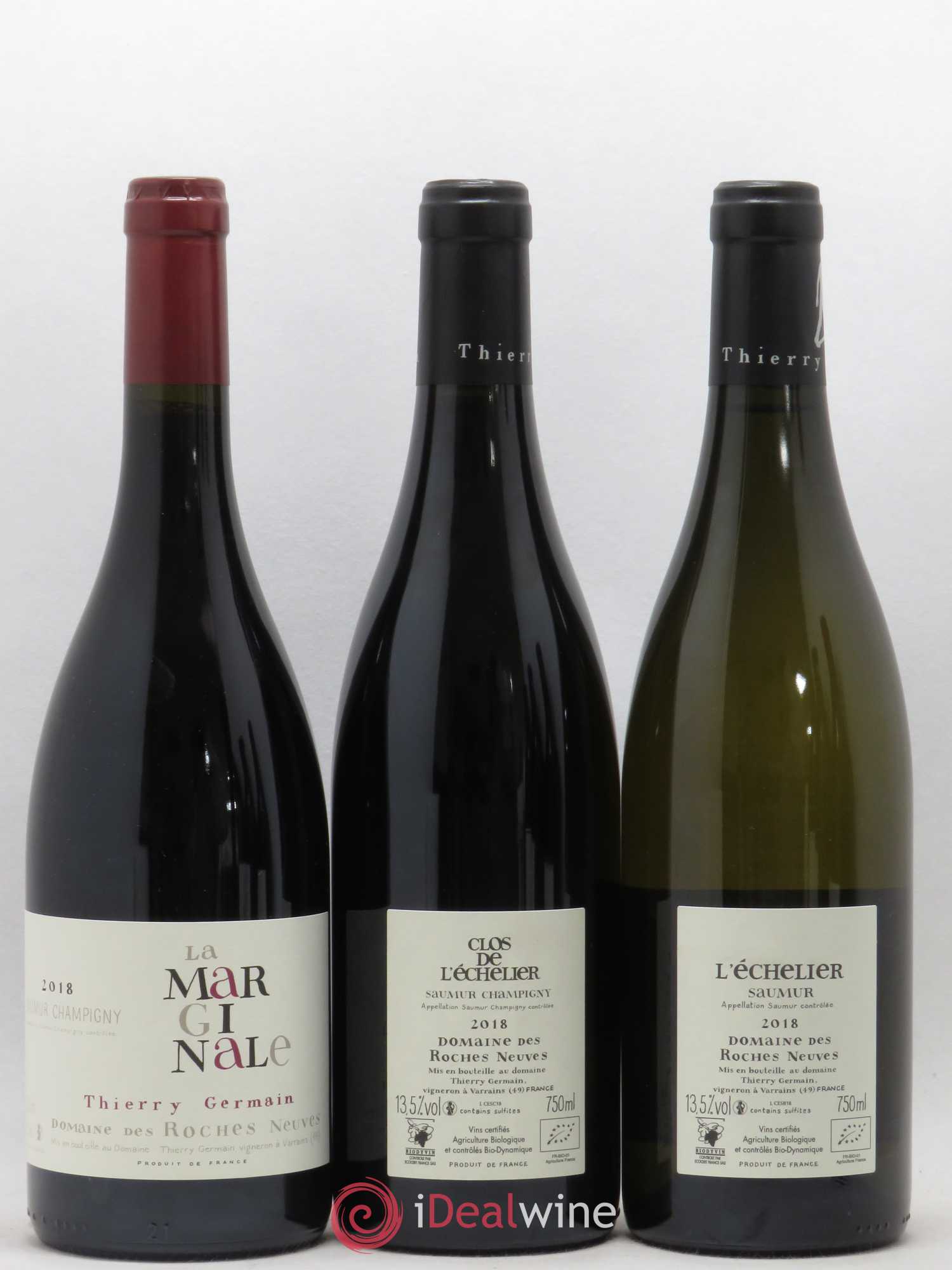 Assortiment La Marginale - Clos de l'Echelier - L'Echelier Roches Neuves (Domaine des)  (senza prezzo di riserva) 2018 - Lotto di 3 bottiglie - 1