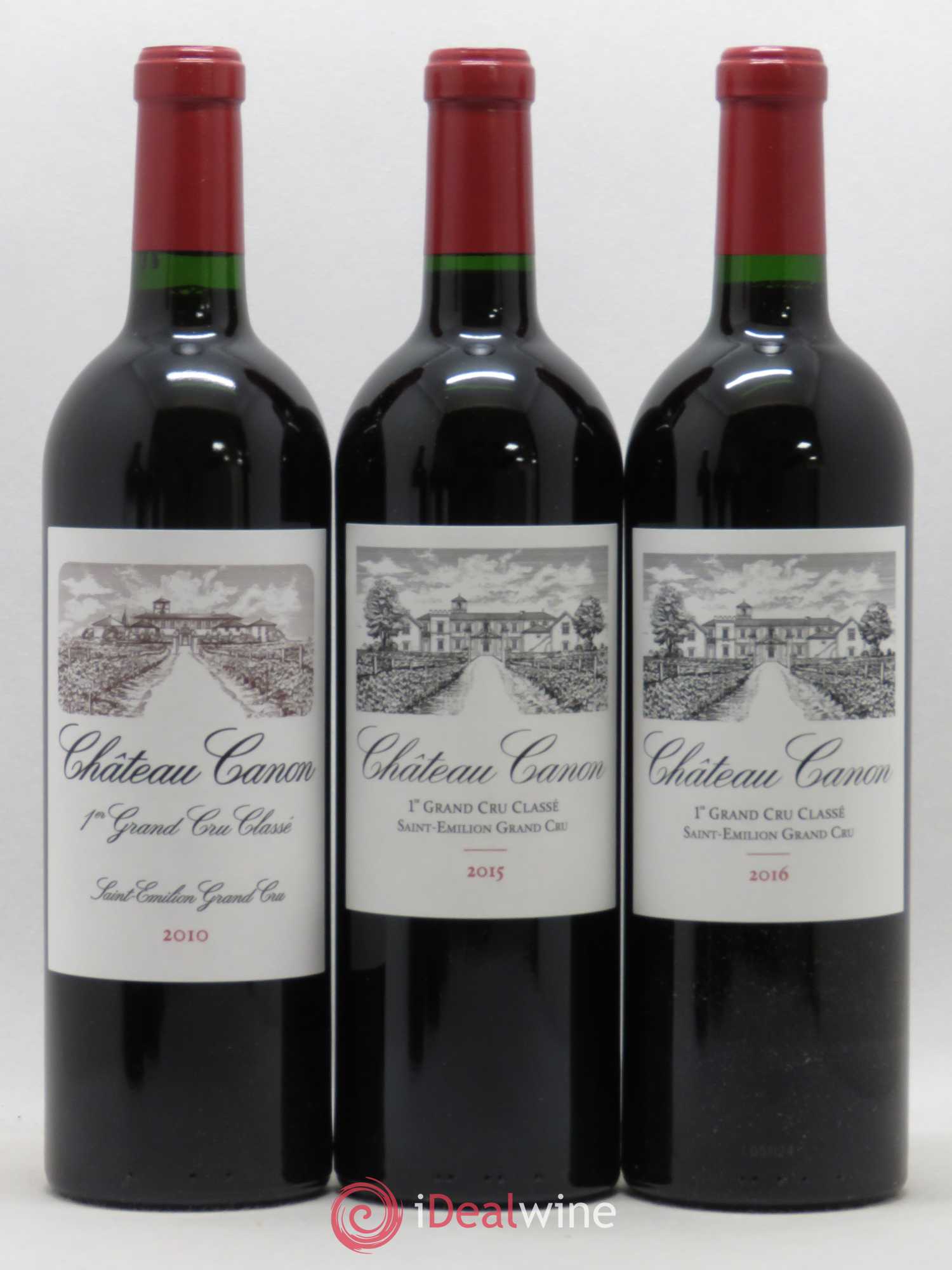 Château Canon 1er Grand Cru Classé B Verticale 2000 - 2005 - 2009 - 2010 - 2015 - 2016 (sans prix de réserve) - Posten von 6 Flaschen - 3