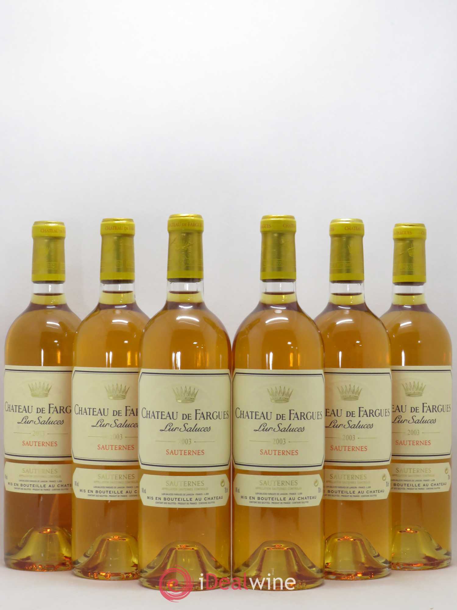 Château de Fargues (senza prezzo di riserva) 2003 - Lotto di 6 bottiglie - 0