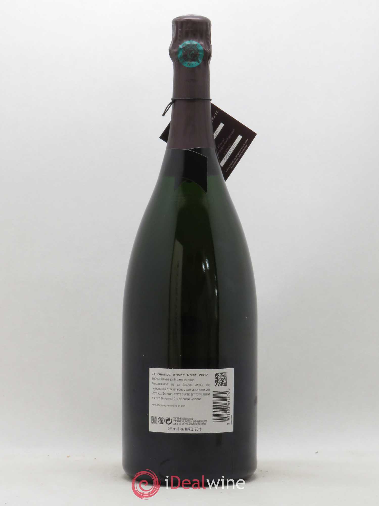 Grande Année Brut Bollinger  (sans prix de réserve) 2007 - Lot de 1 magnum - 2