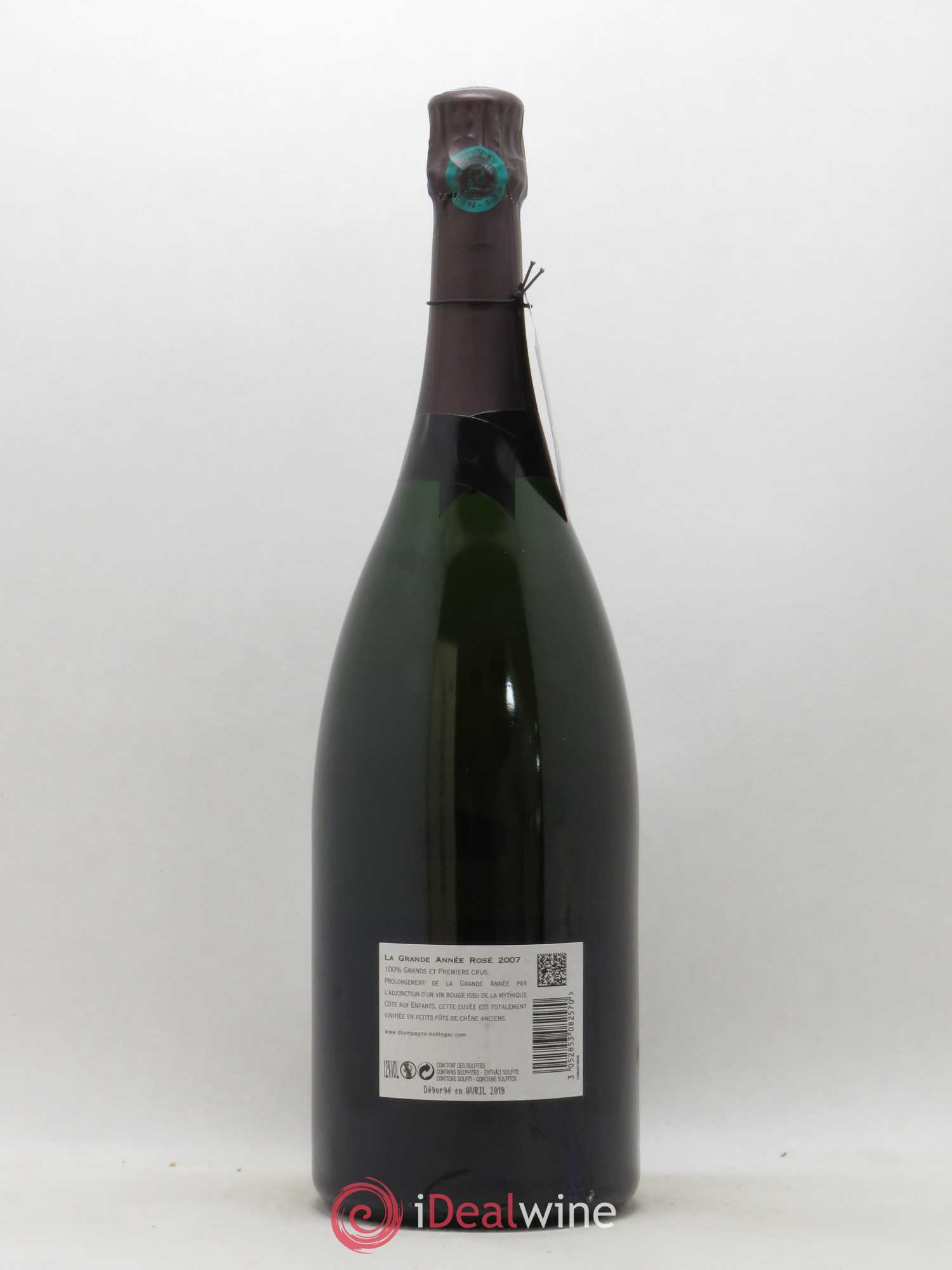 Grande Année Brut Bollinger (sans prix de réserve) 2007 - Lot de 1 magnum - 2