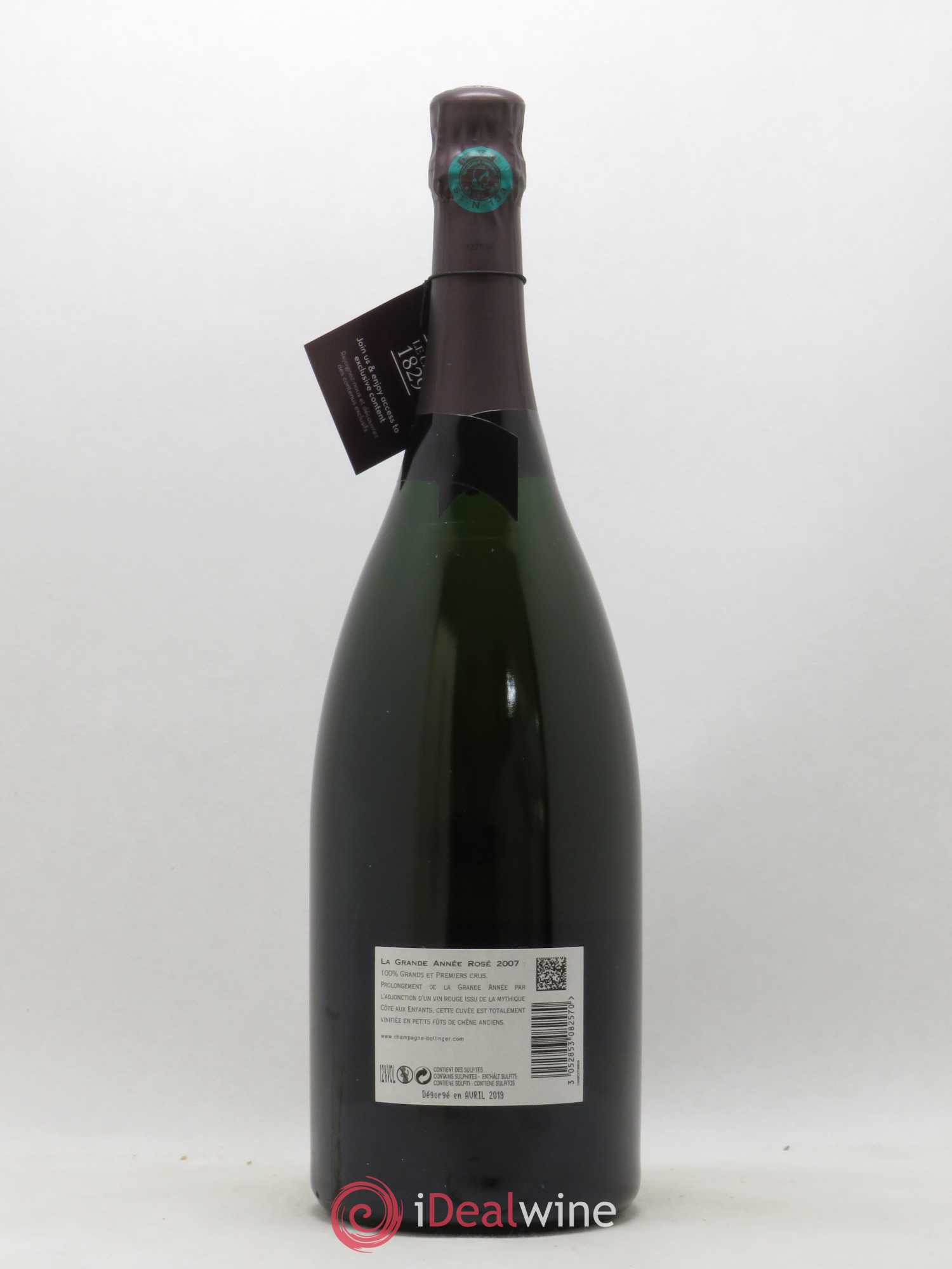 Grande Année Brut Bollinger  (sans prix de réserve) 2007 - Lot de 1 magnum - 2
