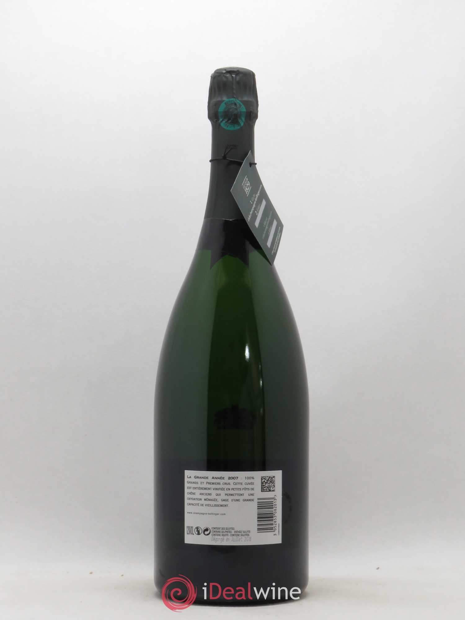 La Grande Année Brut Bollinger  (sans prix de réserve) 2007 - Lot de 1 magnum - 2