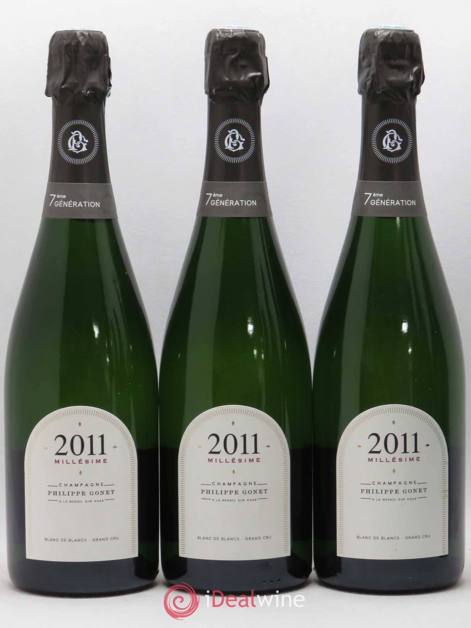 Millésimé Blanc de Blancs Grand Cru Brut Philippe Gonet  (sans prix de réserve) 2011 - Lot de 6 bouteilles - 1
