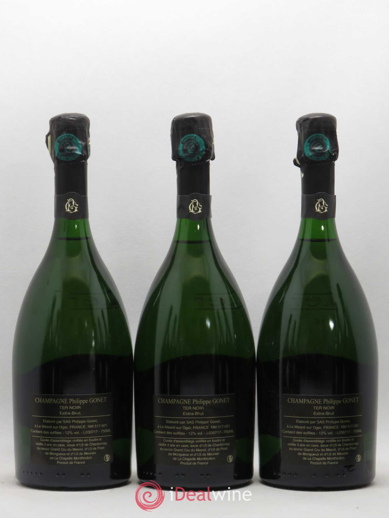 TER noir Extra-Brut Gonet (sans prix de réserve) - Lot de 6 bouteilles - 2