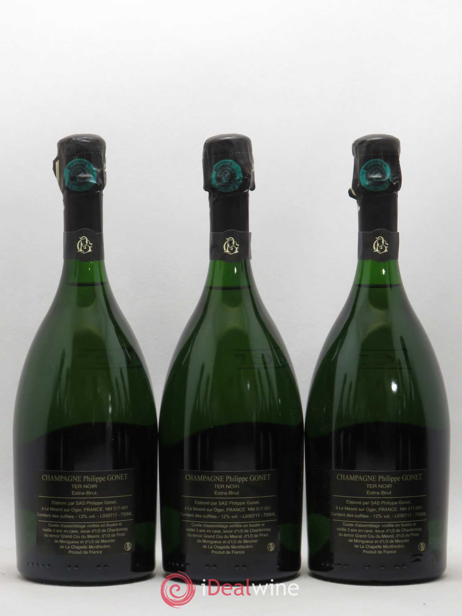 TER noir Extra-Brut Gonet (sans prix de réserve) - Lot de 6 bouteilles - 4