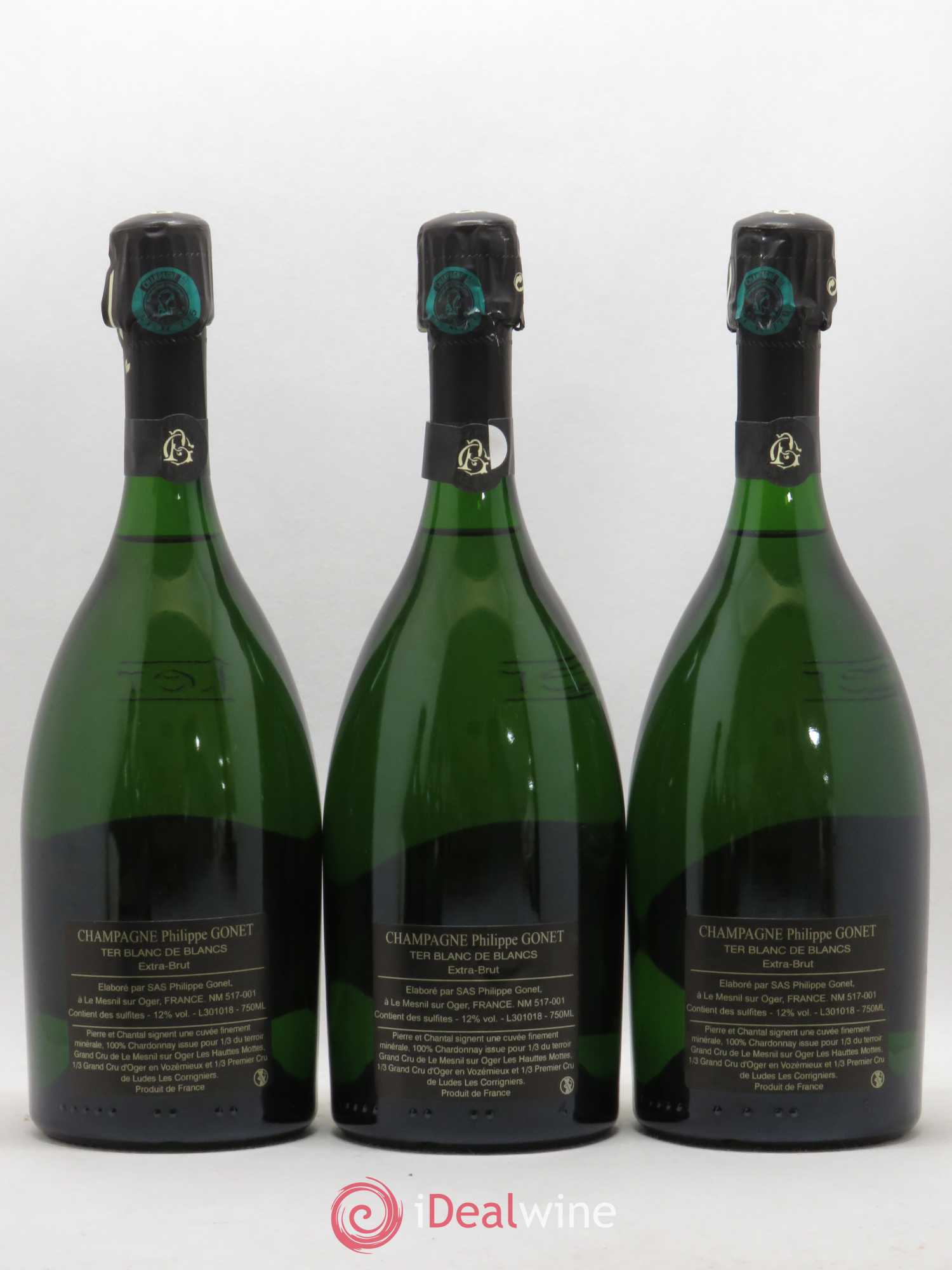 TER Blanc de Blancs Extra-Brut Gonet  (sans prix de réserve) - Lot de 6 bouteilles - 4