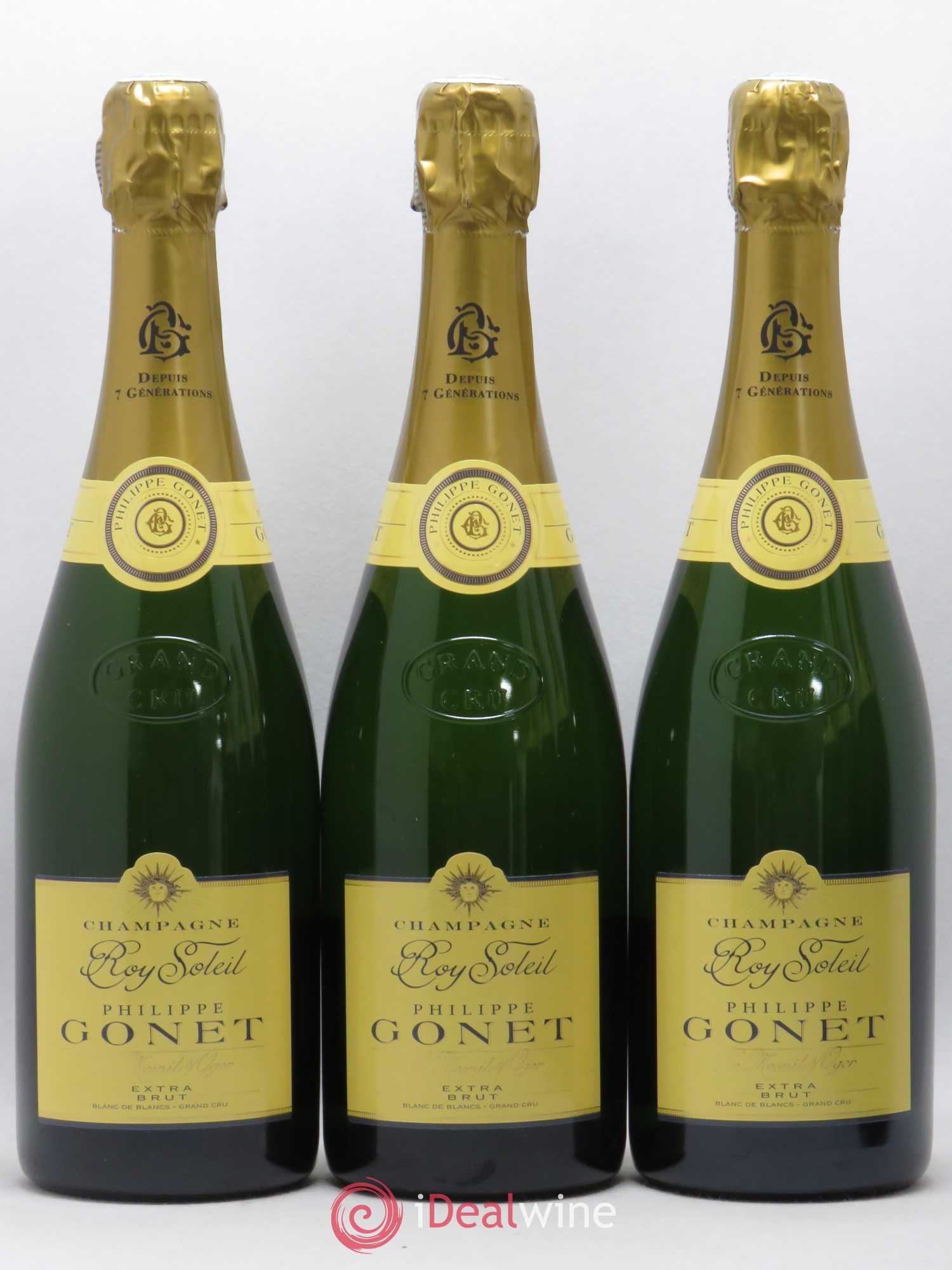 Roy Soleil Blanc de Blancs Grand Cru Brut Philippe Gonet Blanc de blancs Grand Cru Extra Brut (sans prix de réserve) - Posten von 6 Flaschen - 1