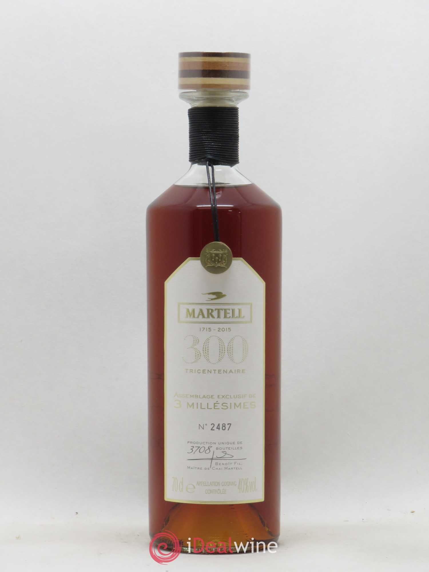Cognac Tricentenaire Assemblage exclusif de 3 millésimes Martell  (sans prix de réserve) - Lot de 1 bouteille - 1