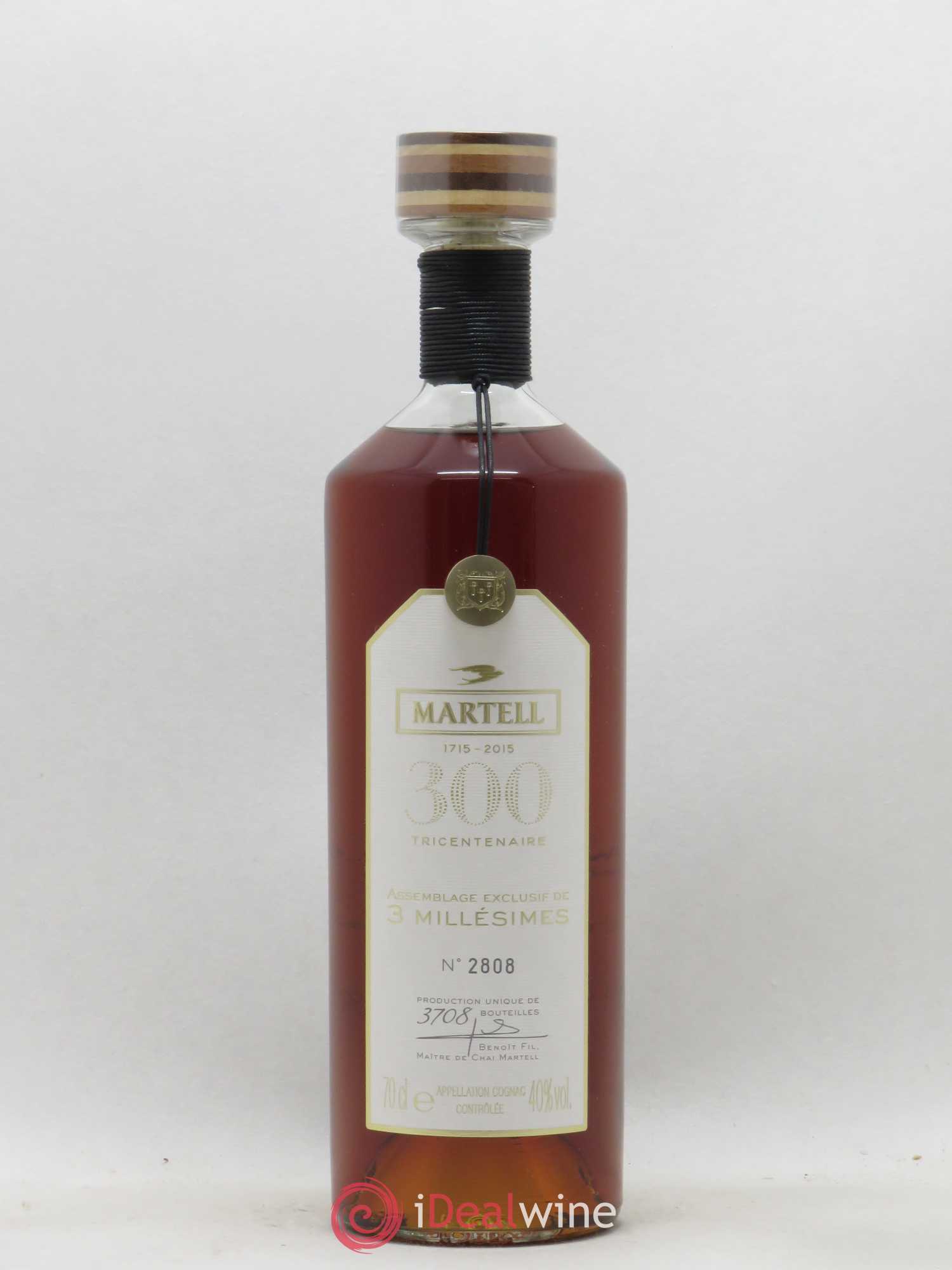 Cognac Tricentenaire Assemblage exclusif de 3 millésimes Martell (sans prix de réserve) - Lot de 1 bouteille - 1