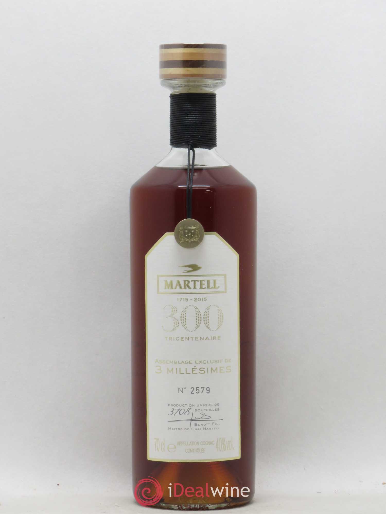 Cognac Tricentenaire Assemblage exclusif de 3 millésimes Martell  (sans prix de réserve) - Lot de 1 bouteille - 1