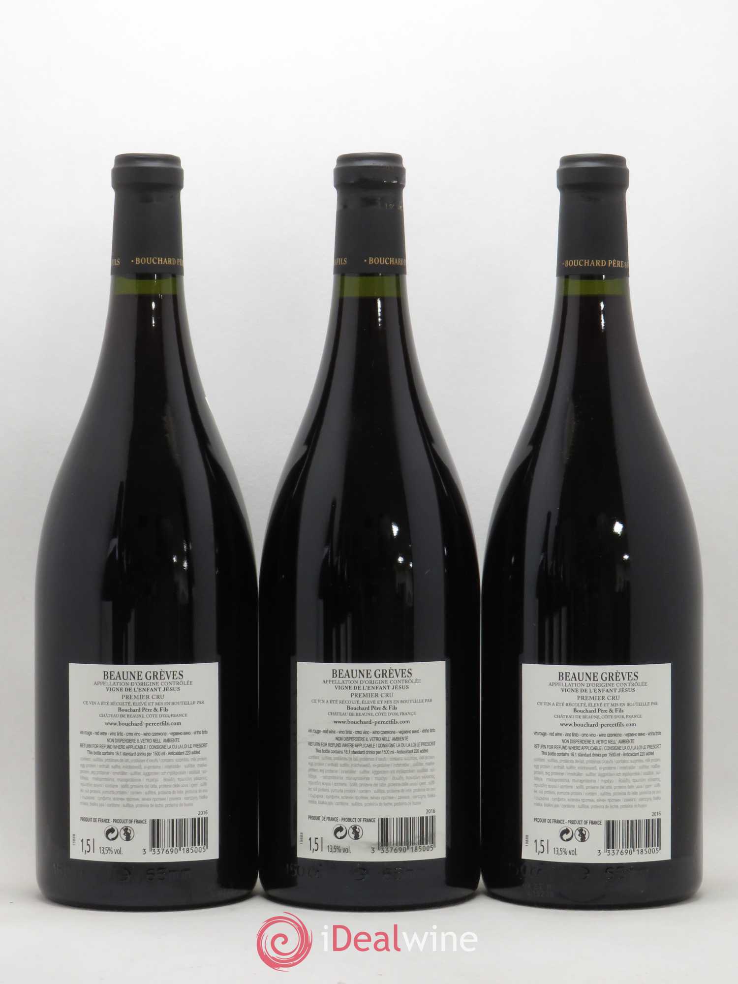 Beaune 1er Cru Grèves - Vigne de l'Enfant Jésus Bouchard Père & Fils (sans prix de réserve) 2016 - Lot de 6 magnums - 4