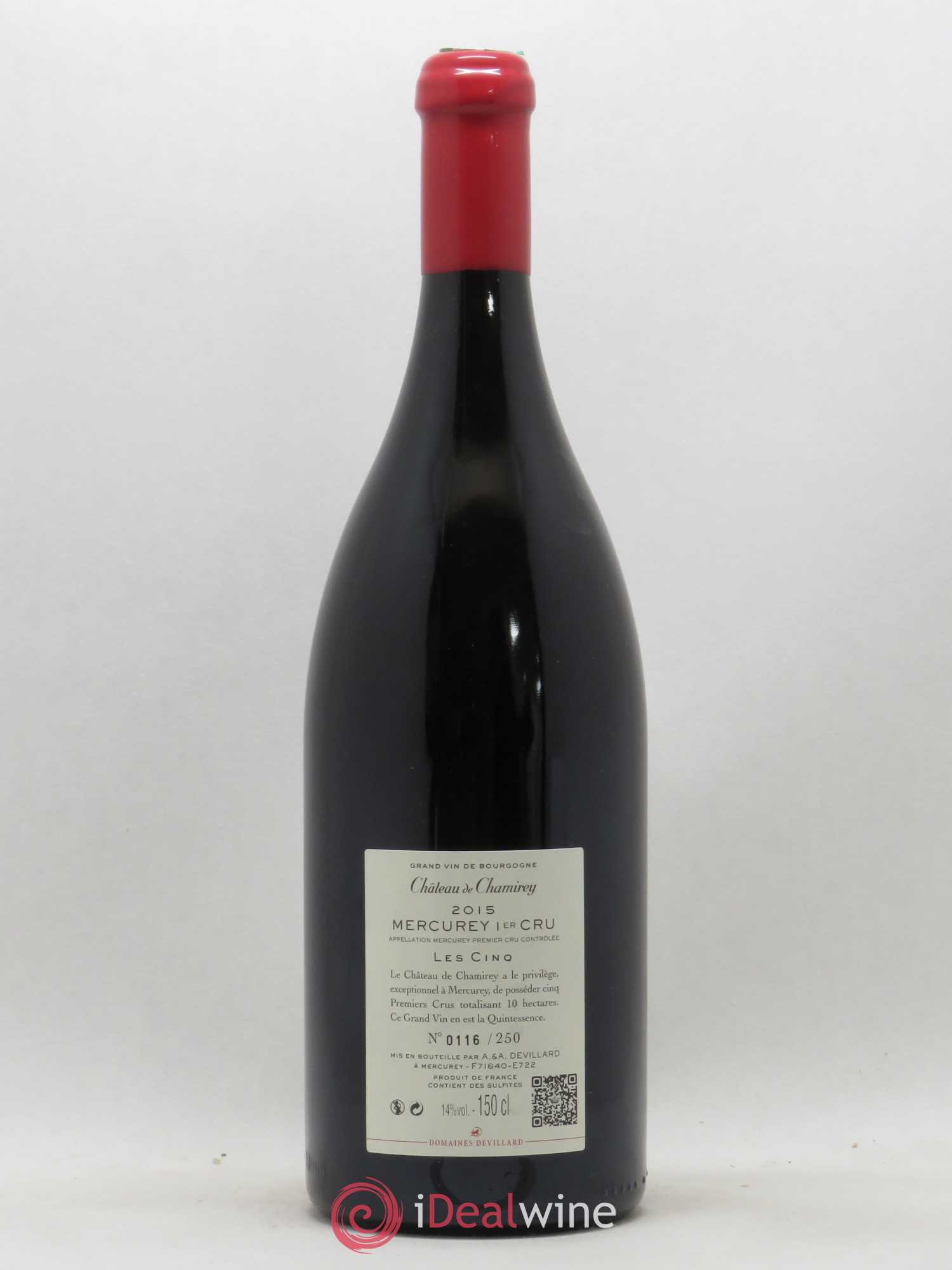 Mercurey 1er Cru Les Cinq Château de Chamirey  (sans prix de réserve) 2015 - Lot de 1 magnum - 1