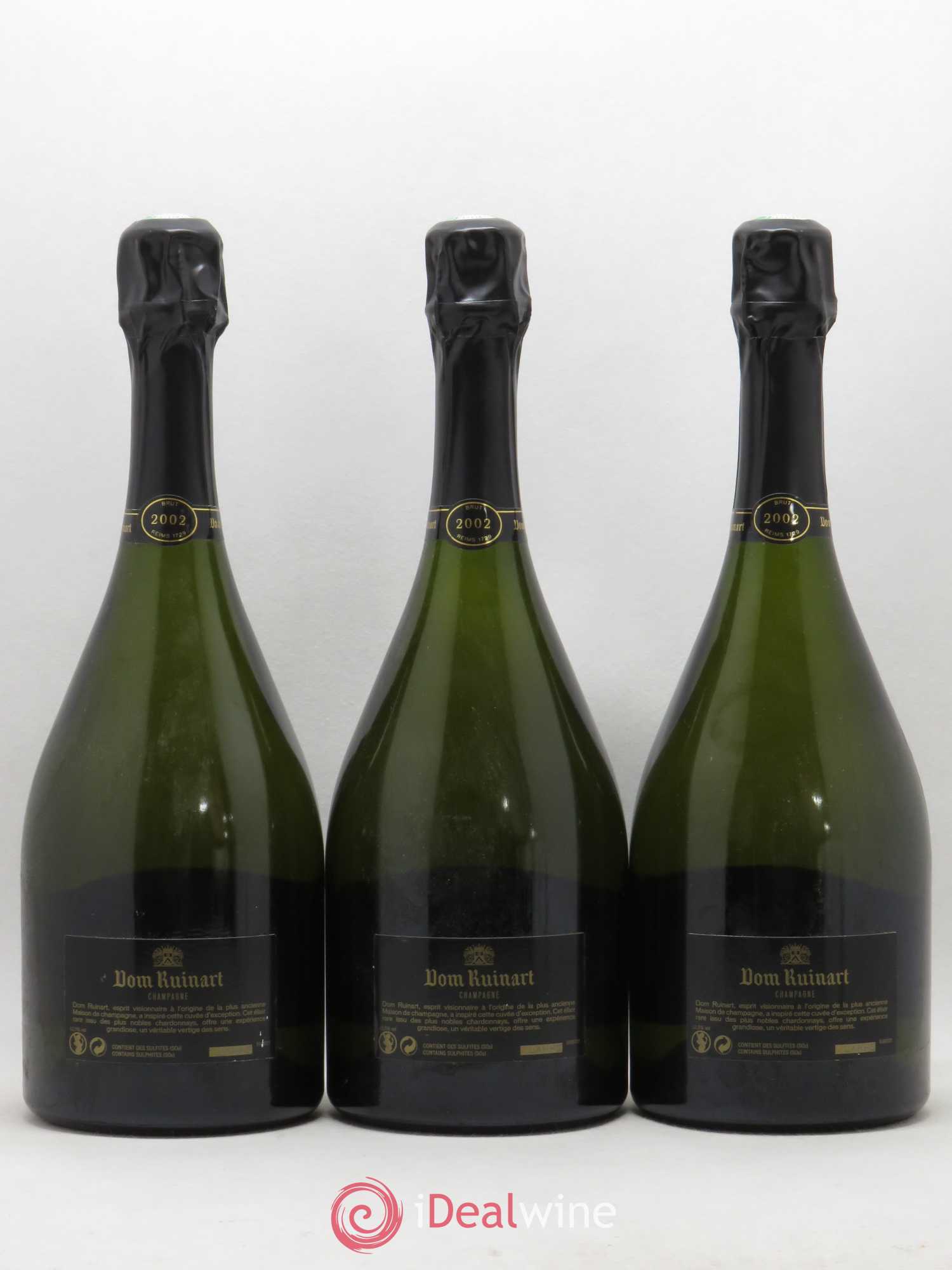 Dom Ruinart Brut Ruinart (sans prix de réserve) 2002 - Lot de 3 bouteilles - 1