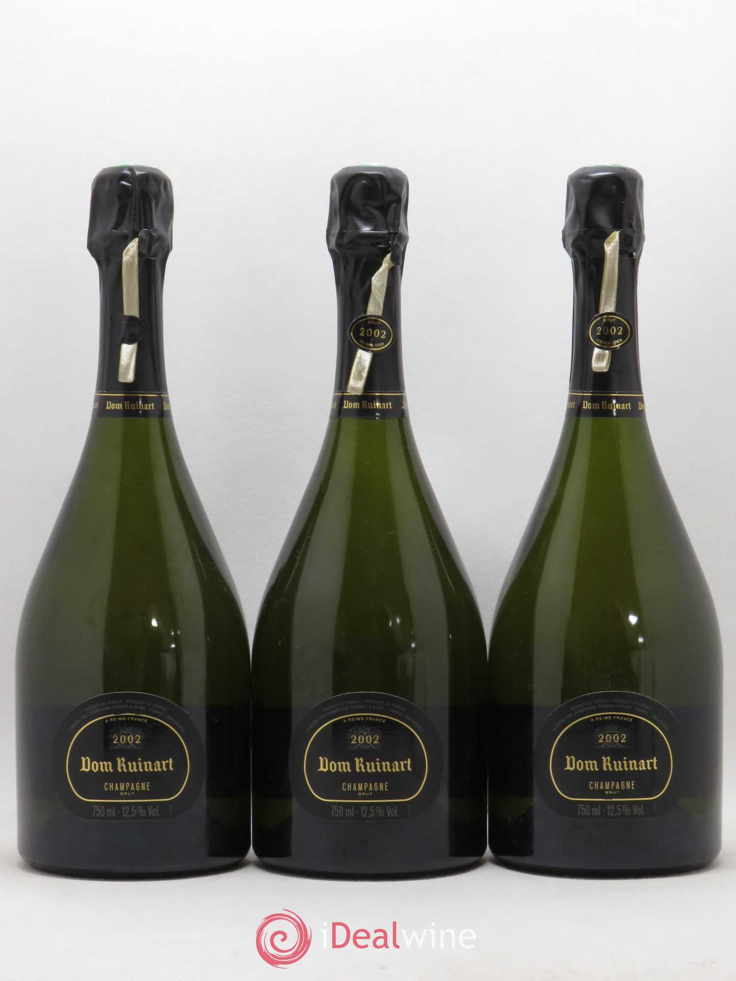 Dom Ruinart Brut Ruinart (sans prix de réserve) 2002 - Lot de 3 bouteilles - 0