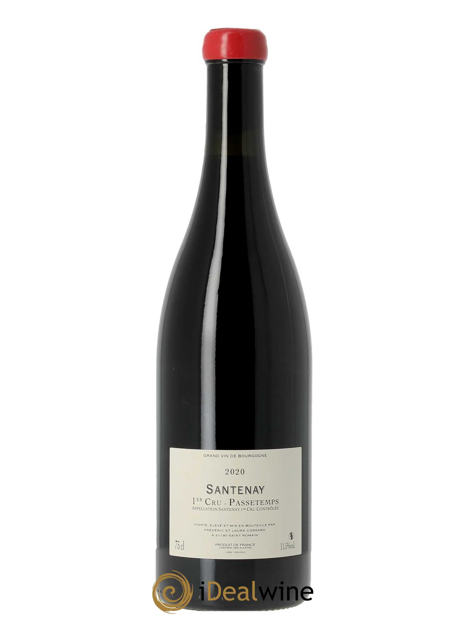 Santenay 1er Cru Passetemps Domaine de Chassorney - Frédéric Cossard 2020 - Lot de 1 bouteille - 1