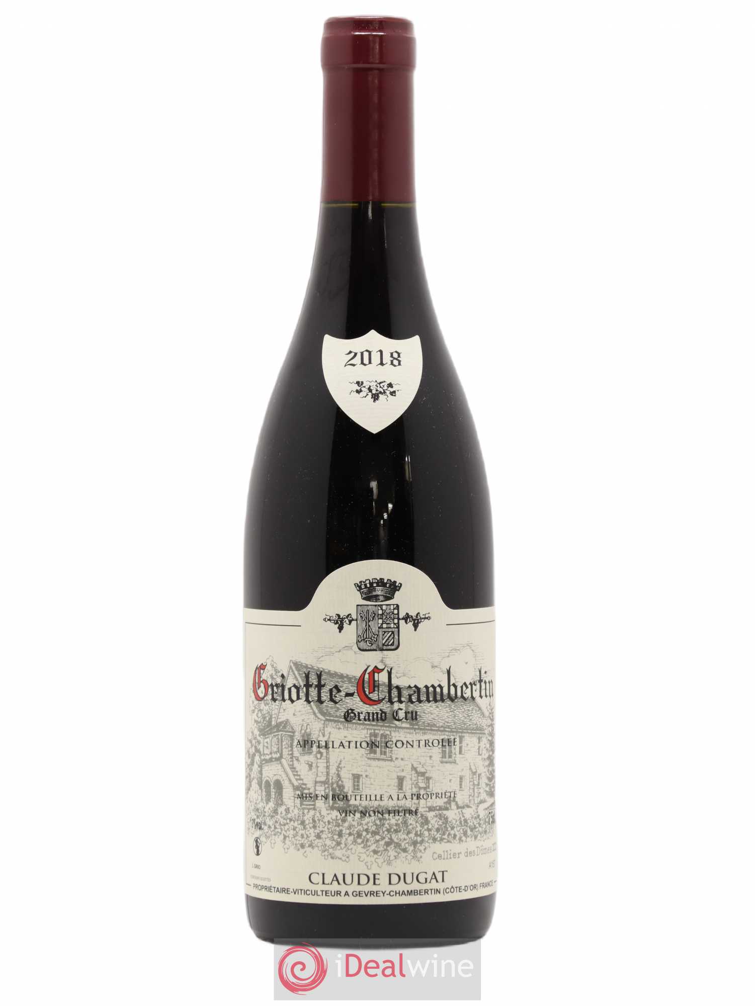 Griotte-Chambertin Grand Cru Claude Dugat 2018 - Lot de 1 bouteille - 0