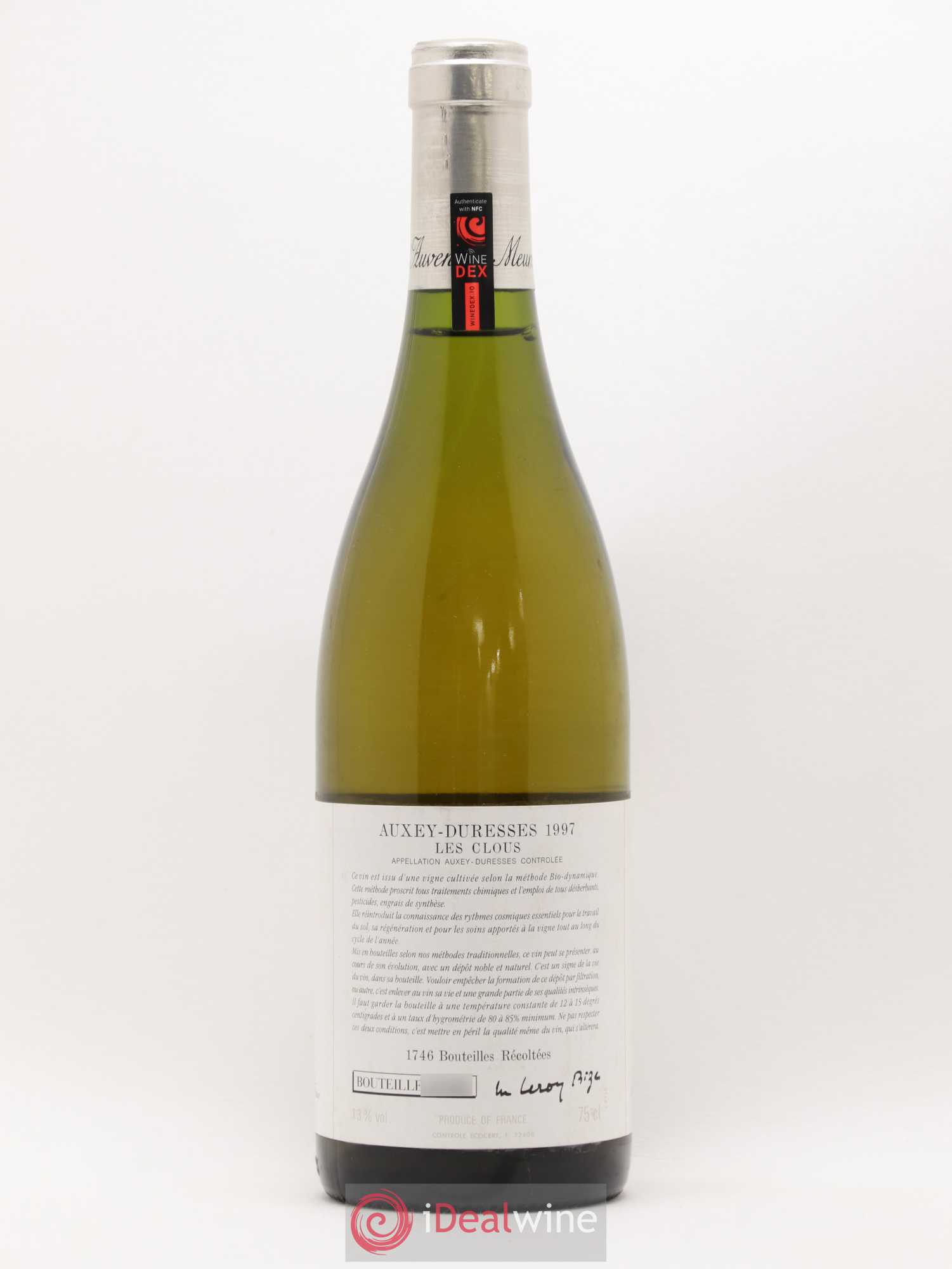 Auxey-Duresses Les Clous d'Auvenay (Domaine)  (sans prix de réserve) 1997 - Lot de 1 bouteille - 1