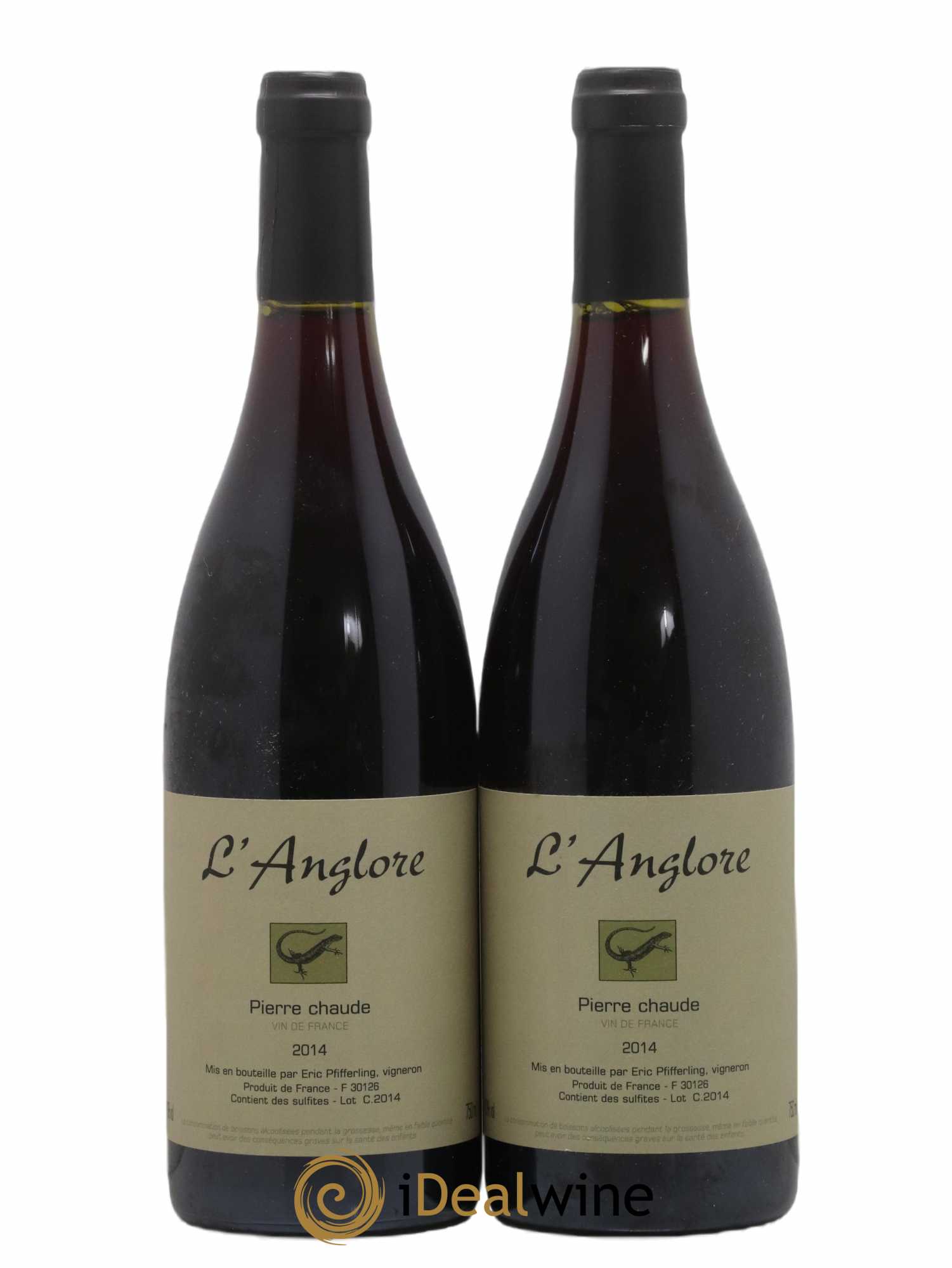 Vin de France Pierre chaude L'Anglore 2014 - Lot de 2 bouteilles - 0