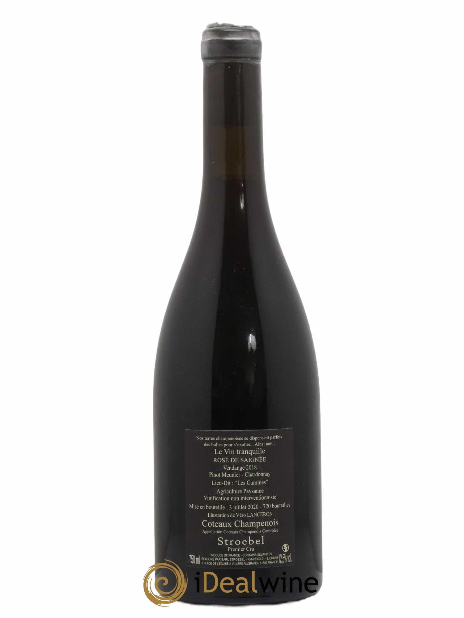 Coteaux Champenois Le vin tranquille les cumines rosé de saignée Stroebel 2018 - Posten von 1 Flasche - 1