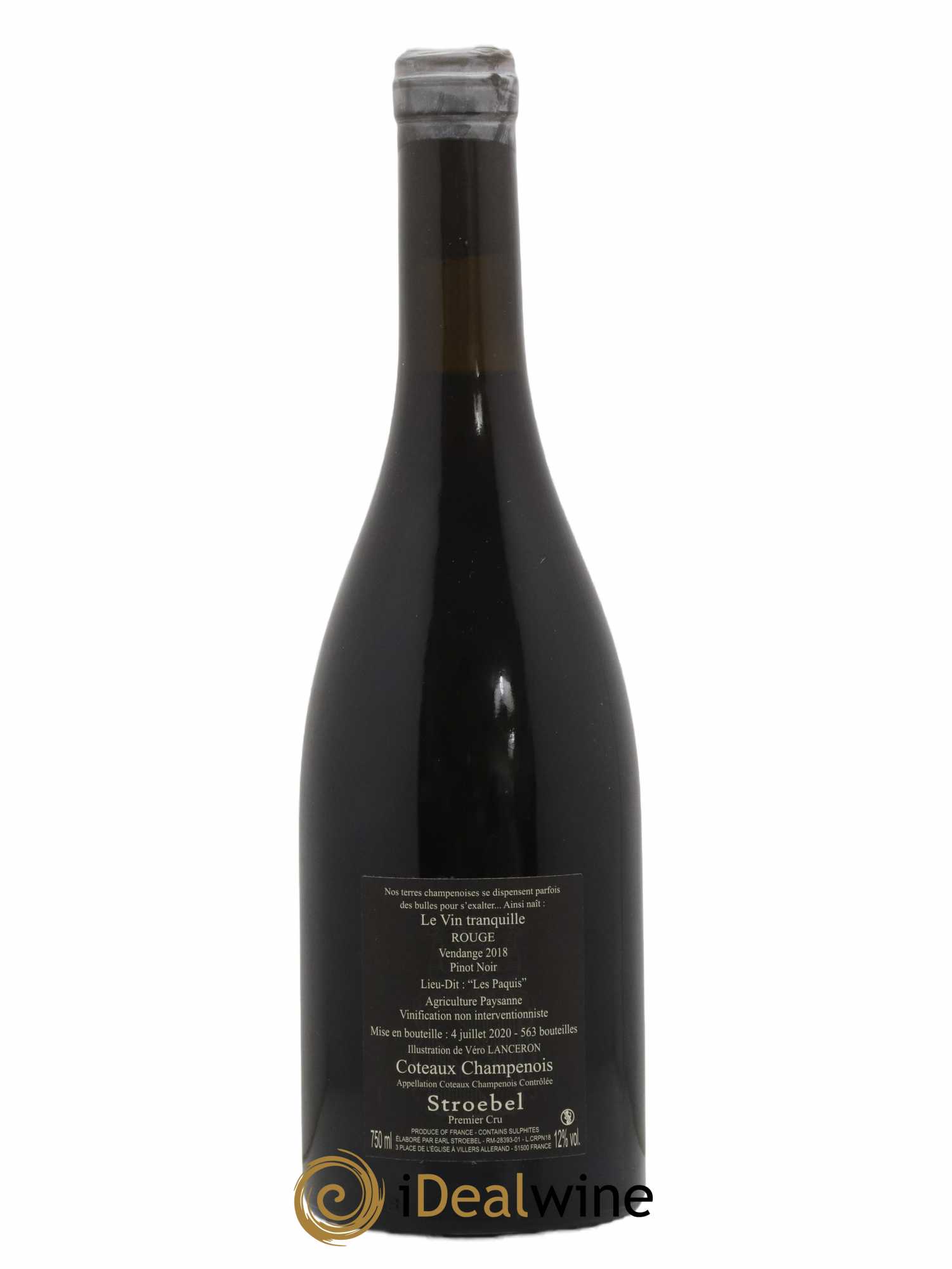 Coteaux Champenois Le vin tranquille Les Paquis pinot noir Stroebel 2018 - Posten von 1 Flasche - 1