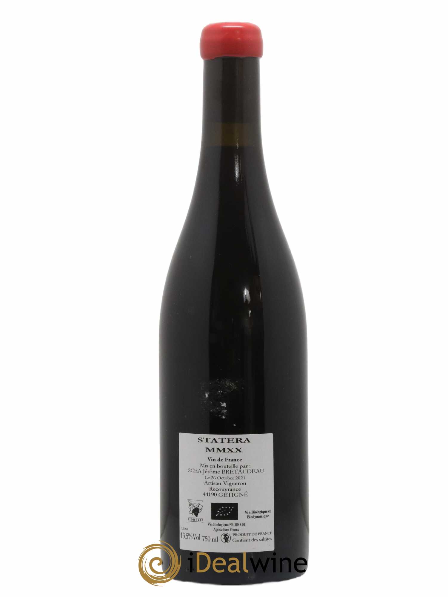 Vin de France Statera Jérôme Bretaudeau - Domaine de Bellevue 2020 - Lot de 1 bouteille - 1