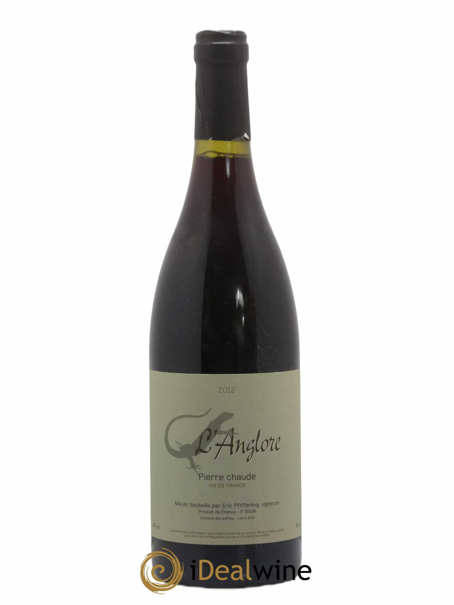 Vin de France Pierre chaude L'Anglore 2012 - Lot de 1 bouteille - 0