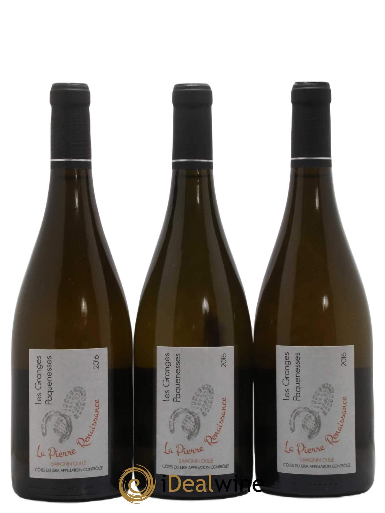 Côtes du Jura Savagnin La Pierre Les Granges Paquenesses Renaissance 2016 - Lot de 3 bouteilles - 0