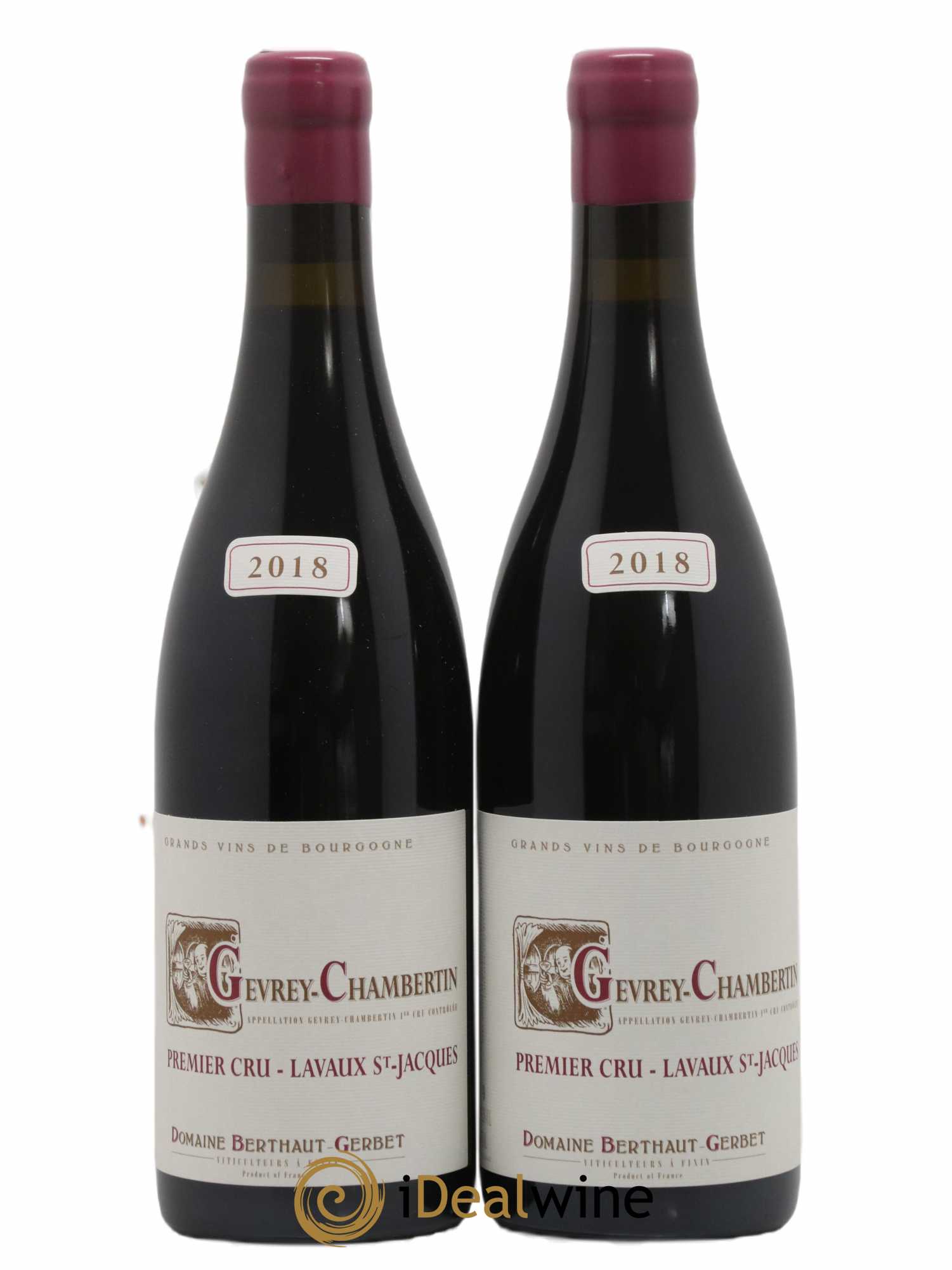 Gevrey-Chambertin 1er Cru Lavaux Saint-Jacques Berthaut Gerbet (Domaine) 2018 - Lot de 2 bouteilles - 0