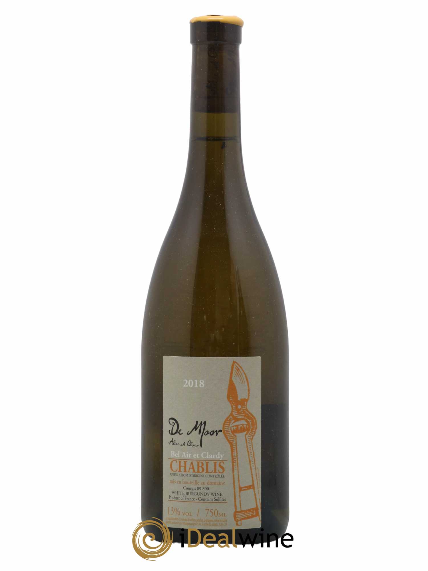 Chablis Bel Air et Clardy Alice et Olivier De Moor 2018 - Lot de 1 bouteille - 0