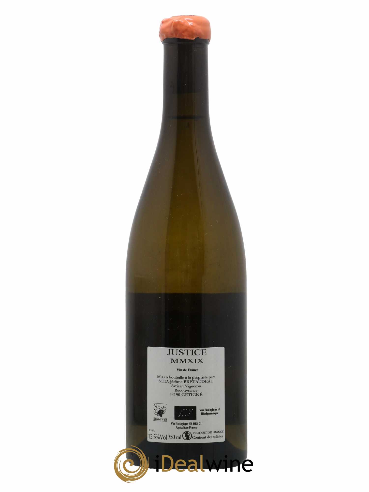 Vin de France La Justice Jérôme Bretaudeau - Domaine de Bellevue 2019 - Lot de 1 bouteille - 1