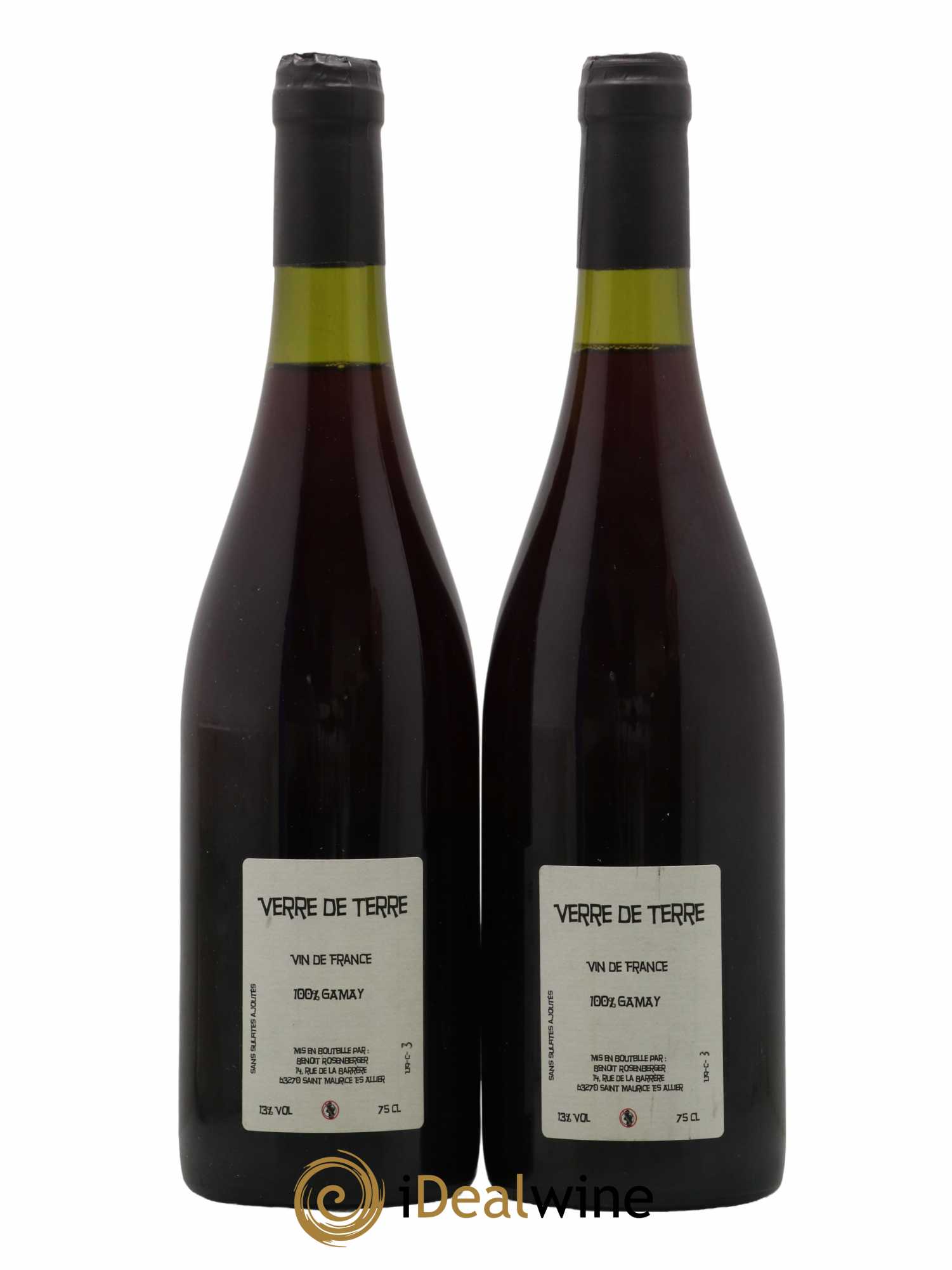 Vin de France Youthfulness Verre de Terre Benoit Rosenberger 2019 - Lotto di 2 bottiglie - 1
