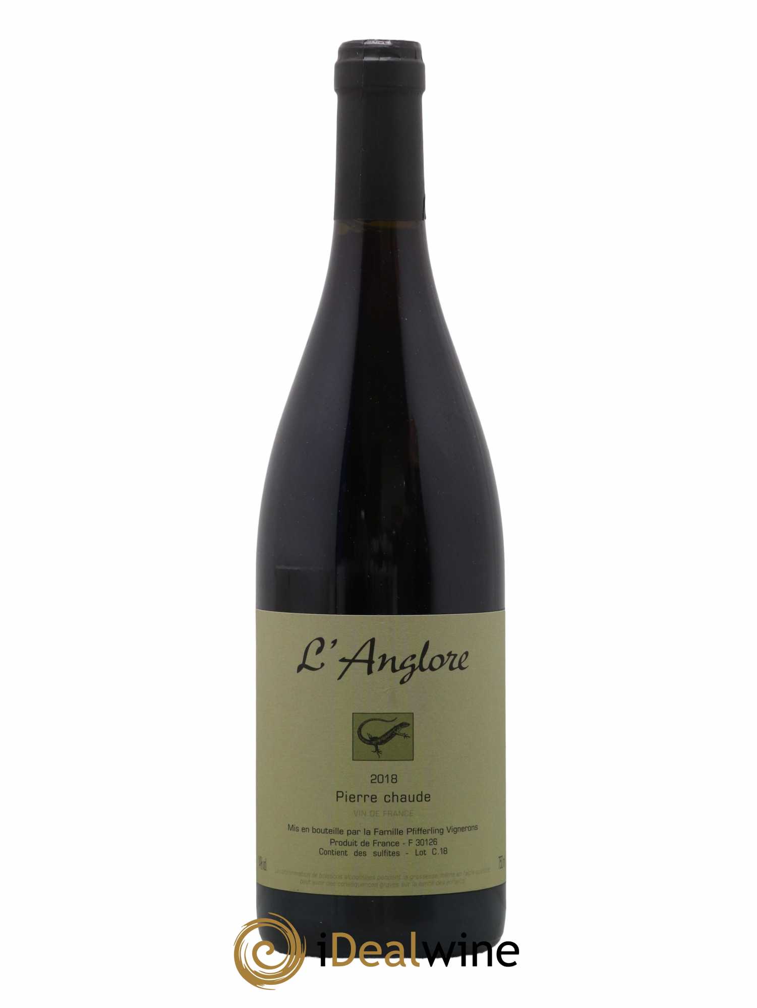 Vin de France Pierre chaude L'Anglore 2018 - Lot of 1 bottle - 0