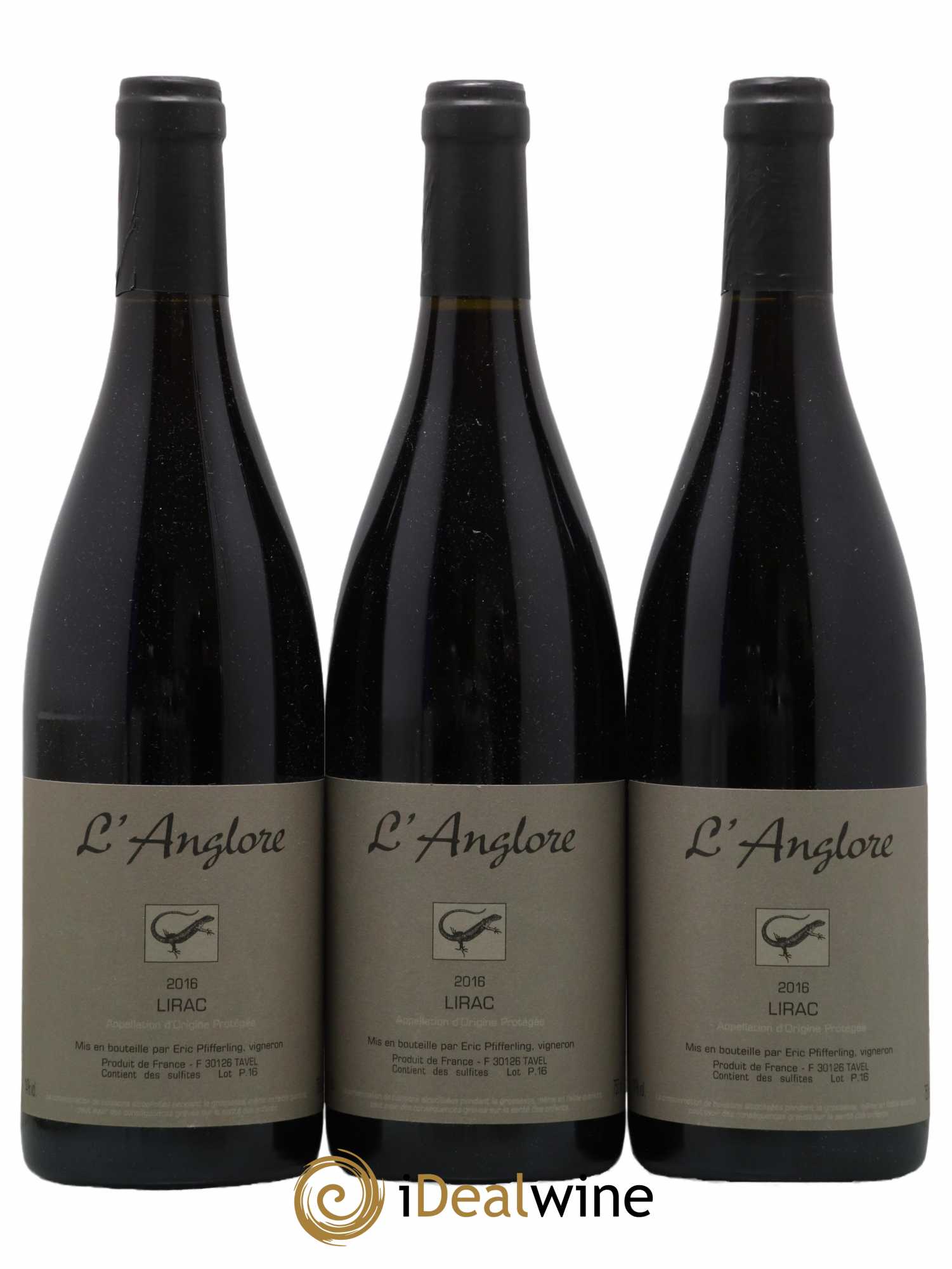 Lirac L'Anglore 2016 - Lot of 3 bottles - 0